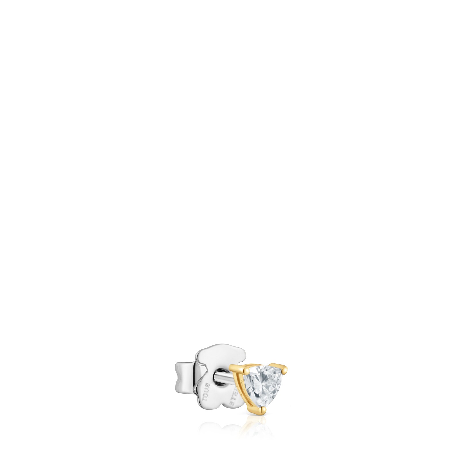 ARETE INDIVIDUAL DE ORO 14 KT Y DIAMANTE CREADO EN LABORATORIO 0,14 CT SHINE LGD - 1