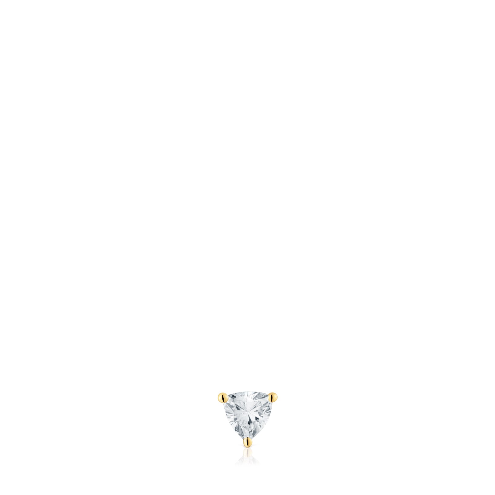 ARETE INDIVIDUAL DE ORO 14 KT Y DIAMANTE CREADO EN LABORATORIO 0,14 CT SHINE LGD - 2