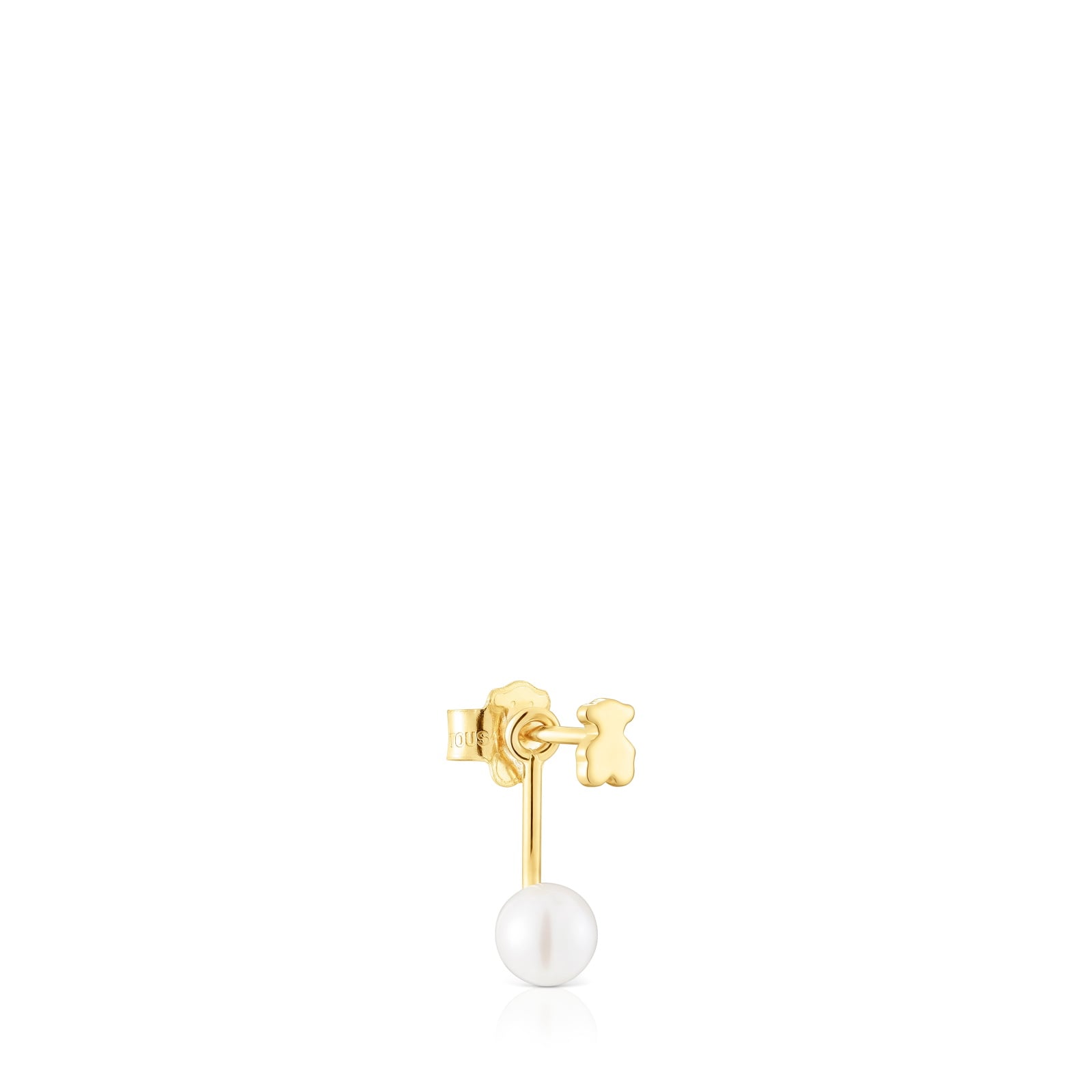 ARETES PIERCING ORO 1ªLEY OSO 4,5MM PERLA - 2
