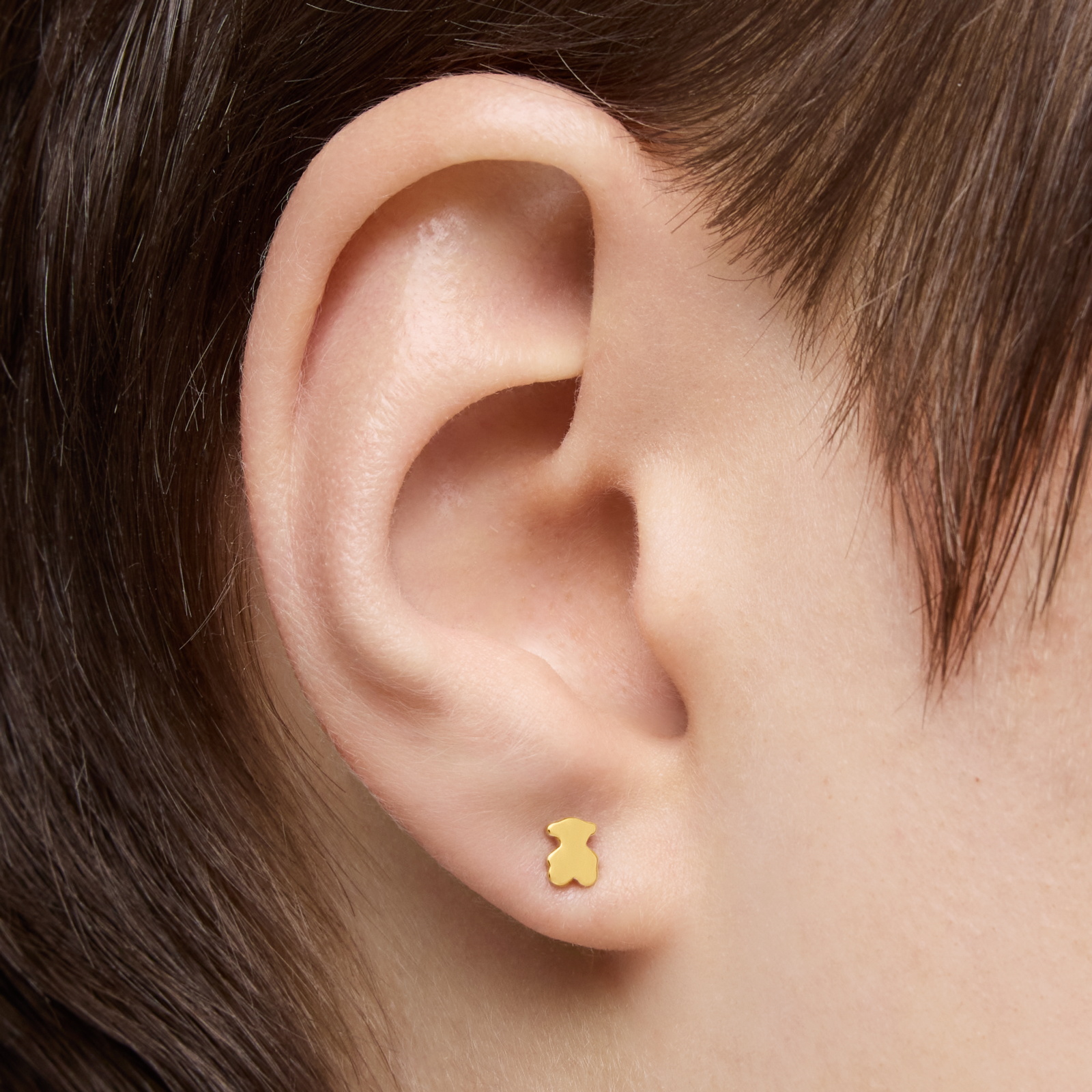 ARETES PIERCING ORO 1ªLEY OSO 4,5MM PERLA - 5