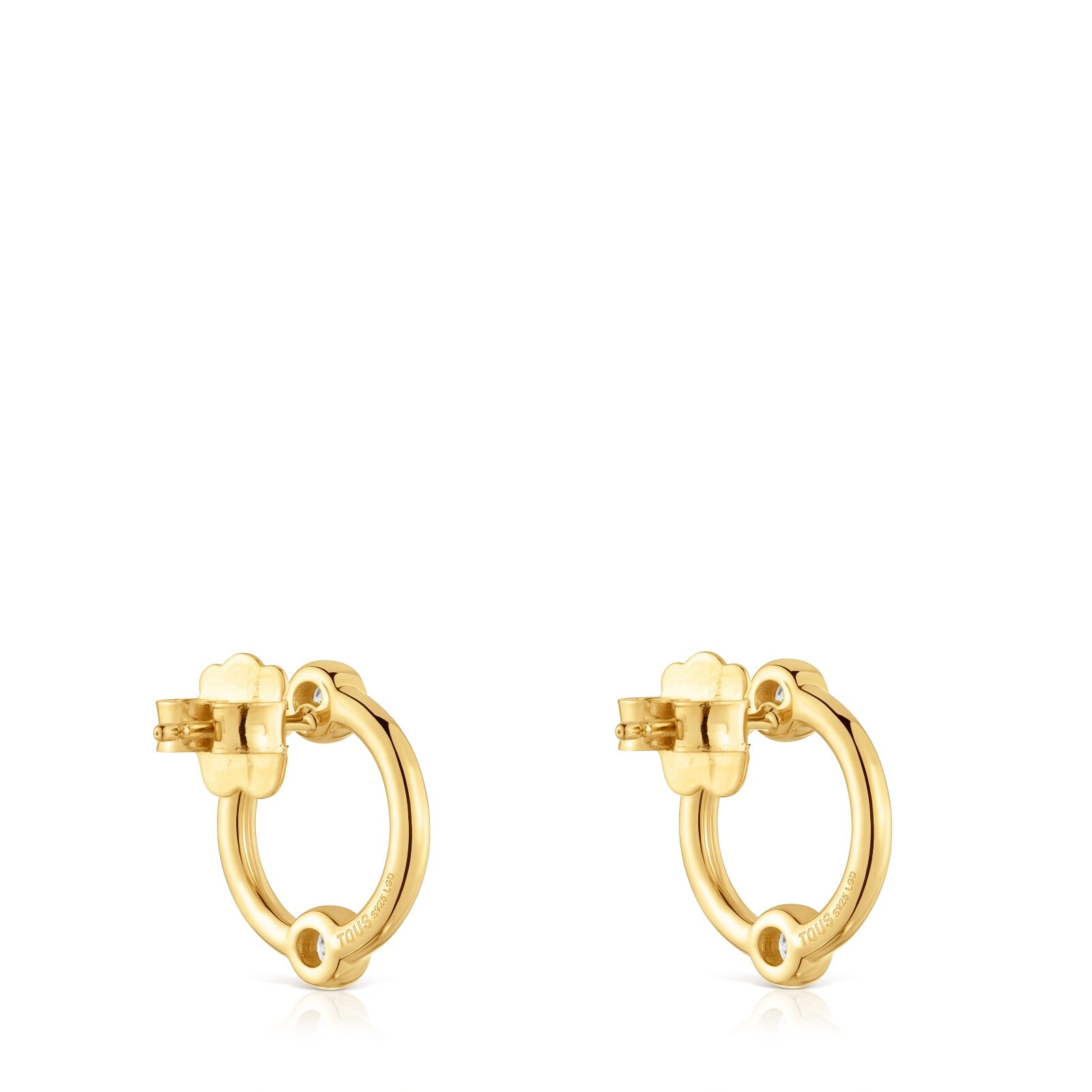 ARETES PLATA 1ªLEY BAÑO LGD 0.32CT G/VS - 3