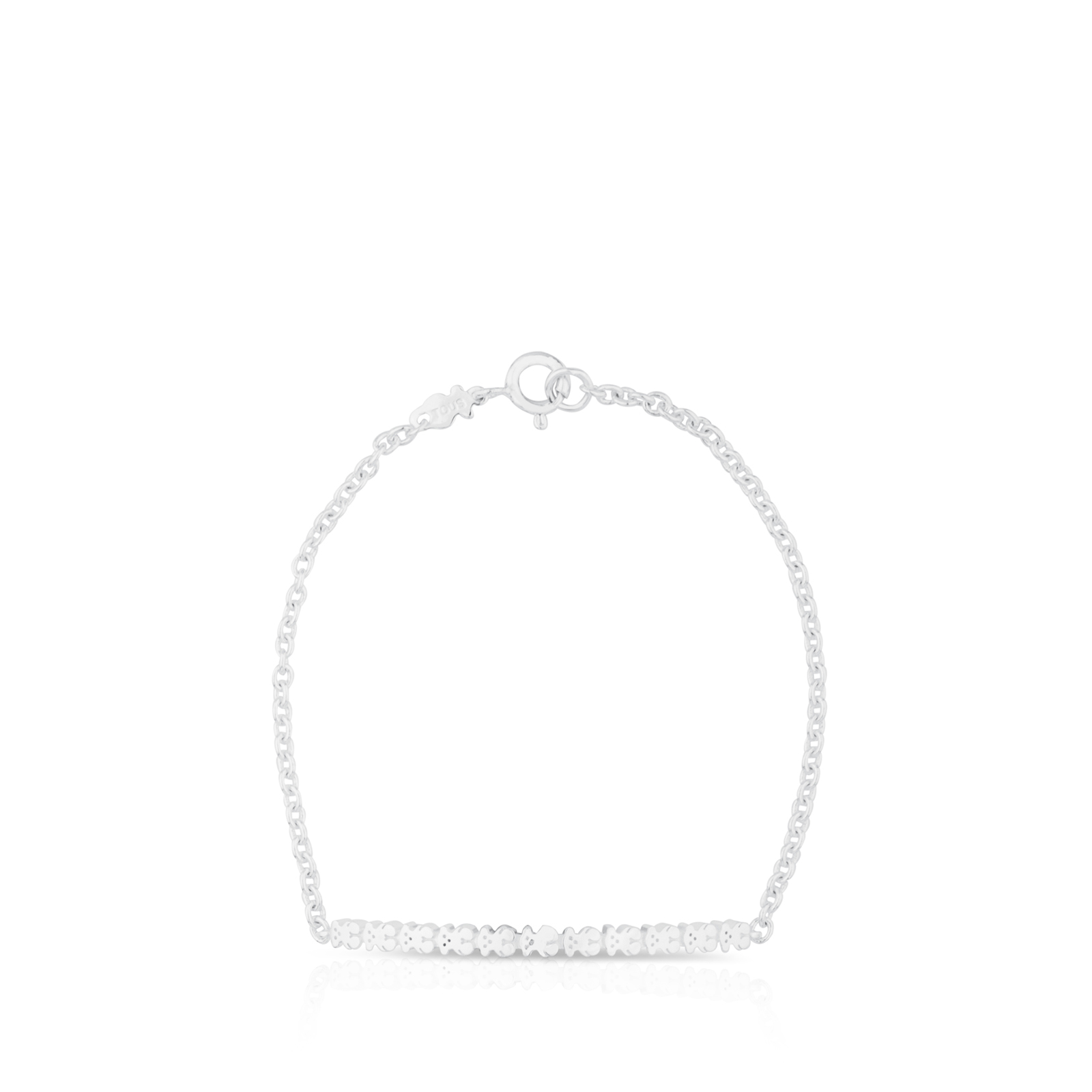 PULSERA PLATA 1ªLEY BARRA OSOS 3MM - 2