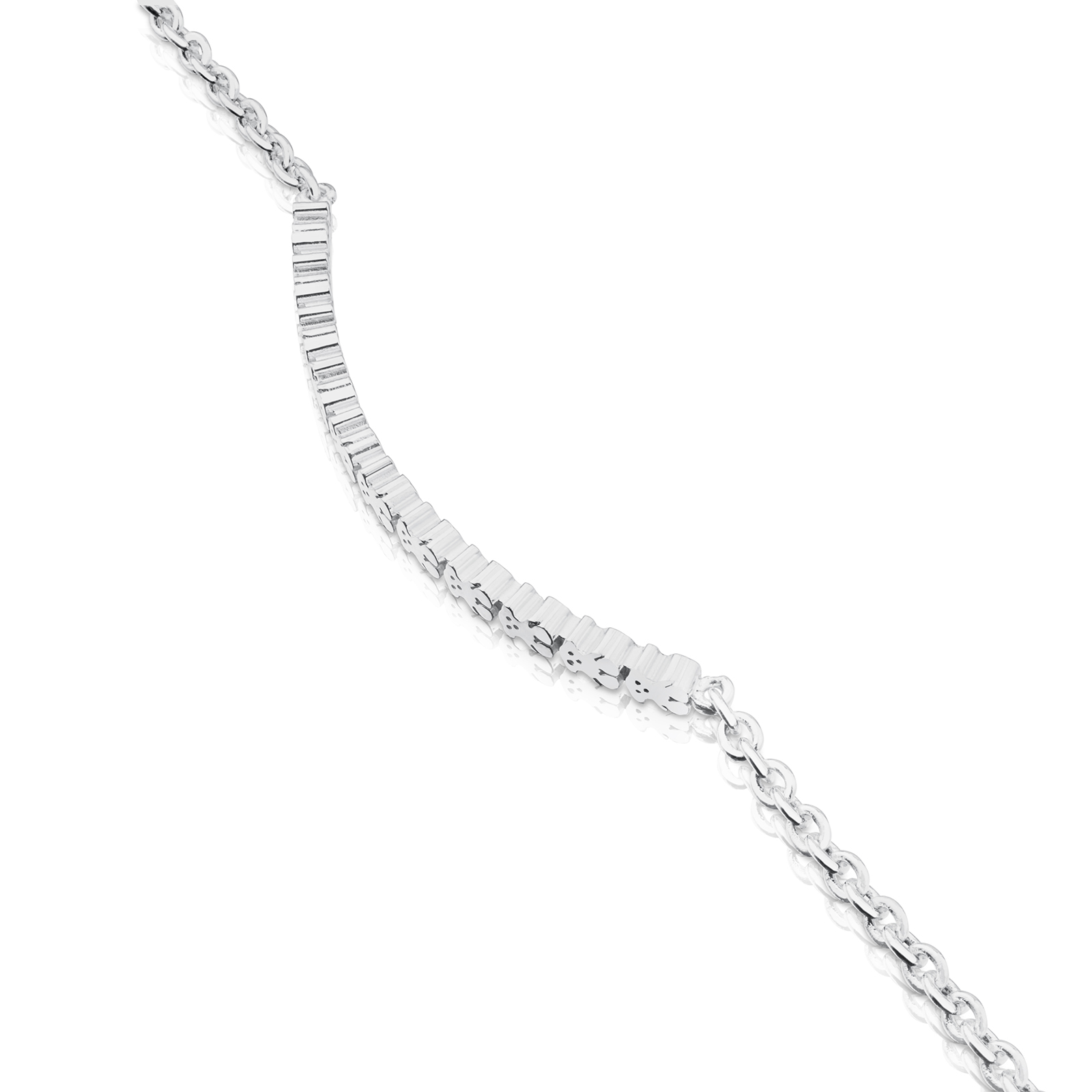 PULSERA PLATA 1ªLEY BARRA OSOS 3MM - 4