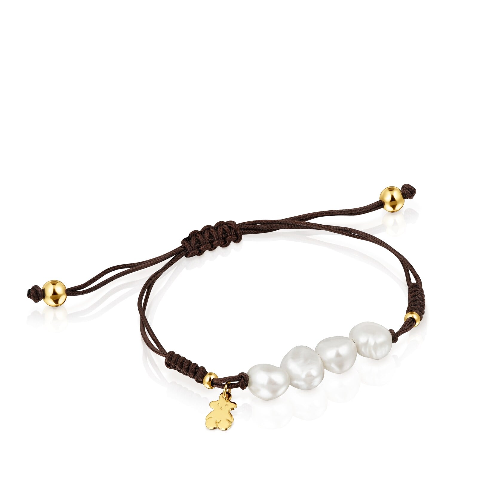 PULSERA NUDOS CON BAÑO DE ORO 18 KT SOBRE PLATA - 1