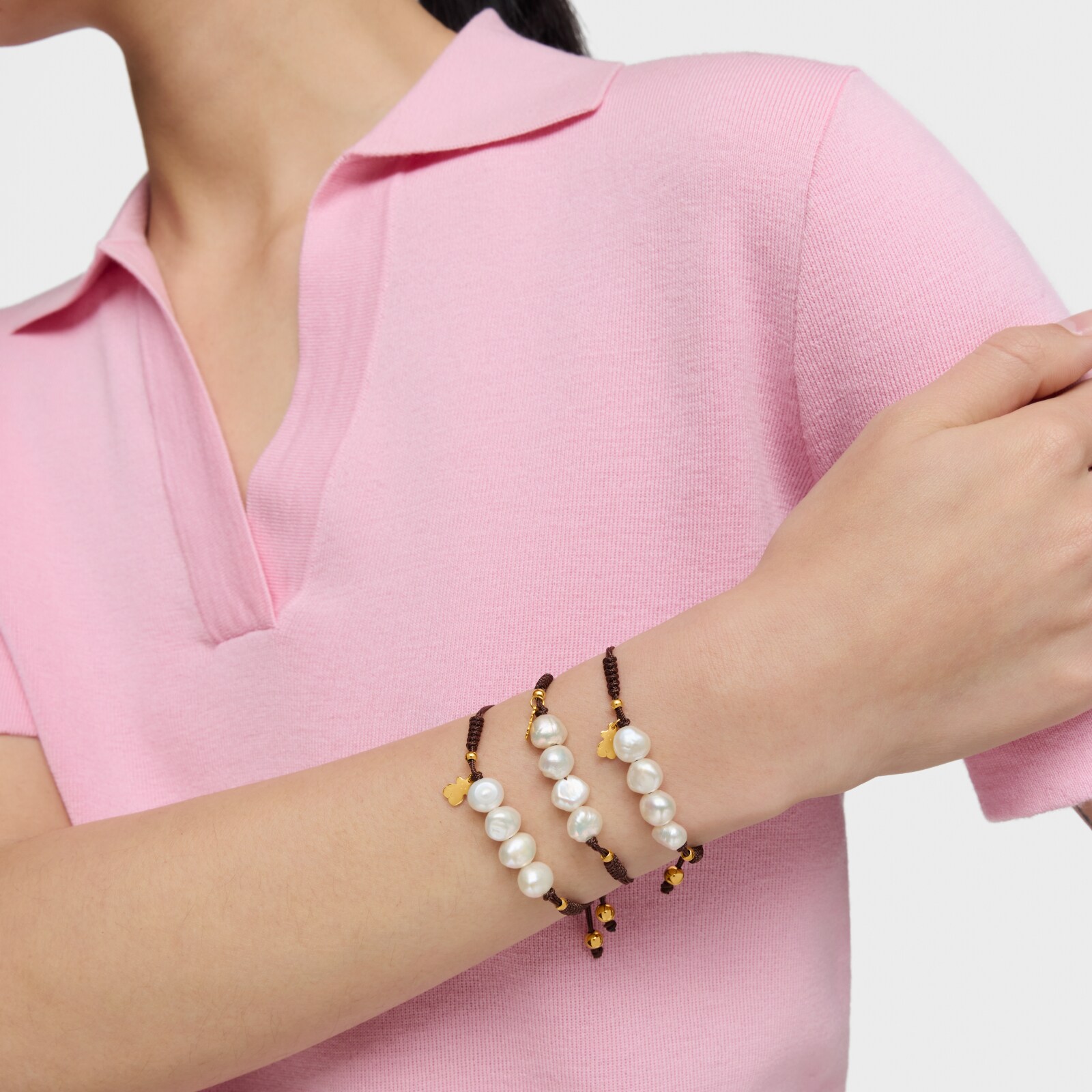 PULSERA NUDOS CON BAÑO DE ORO 18 KT SOBRE PLATA - 5