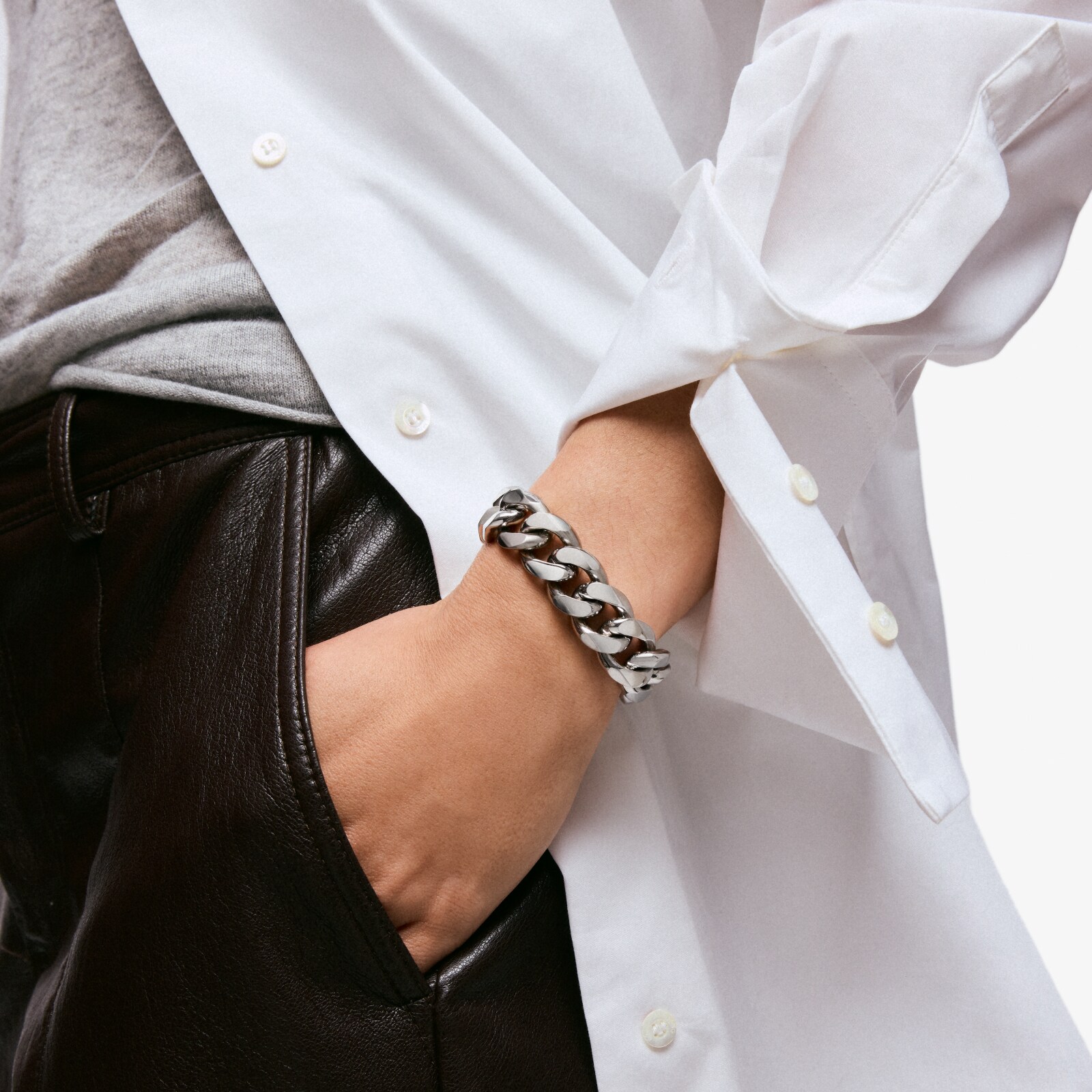 PULSERA CADENA BARBADA DE ACERO TOUS BASICS - 4