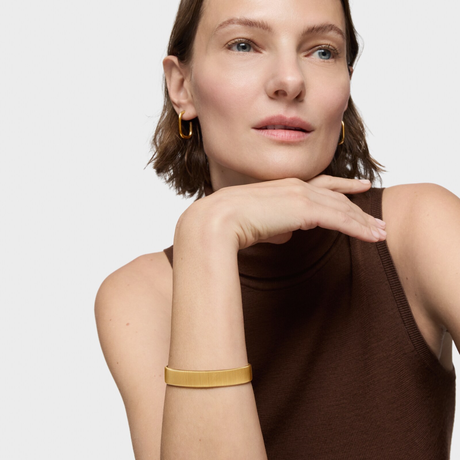 PULSERA ESCLAVA DE ACERO DORADO 12 MM BULEVARD - 5