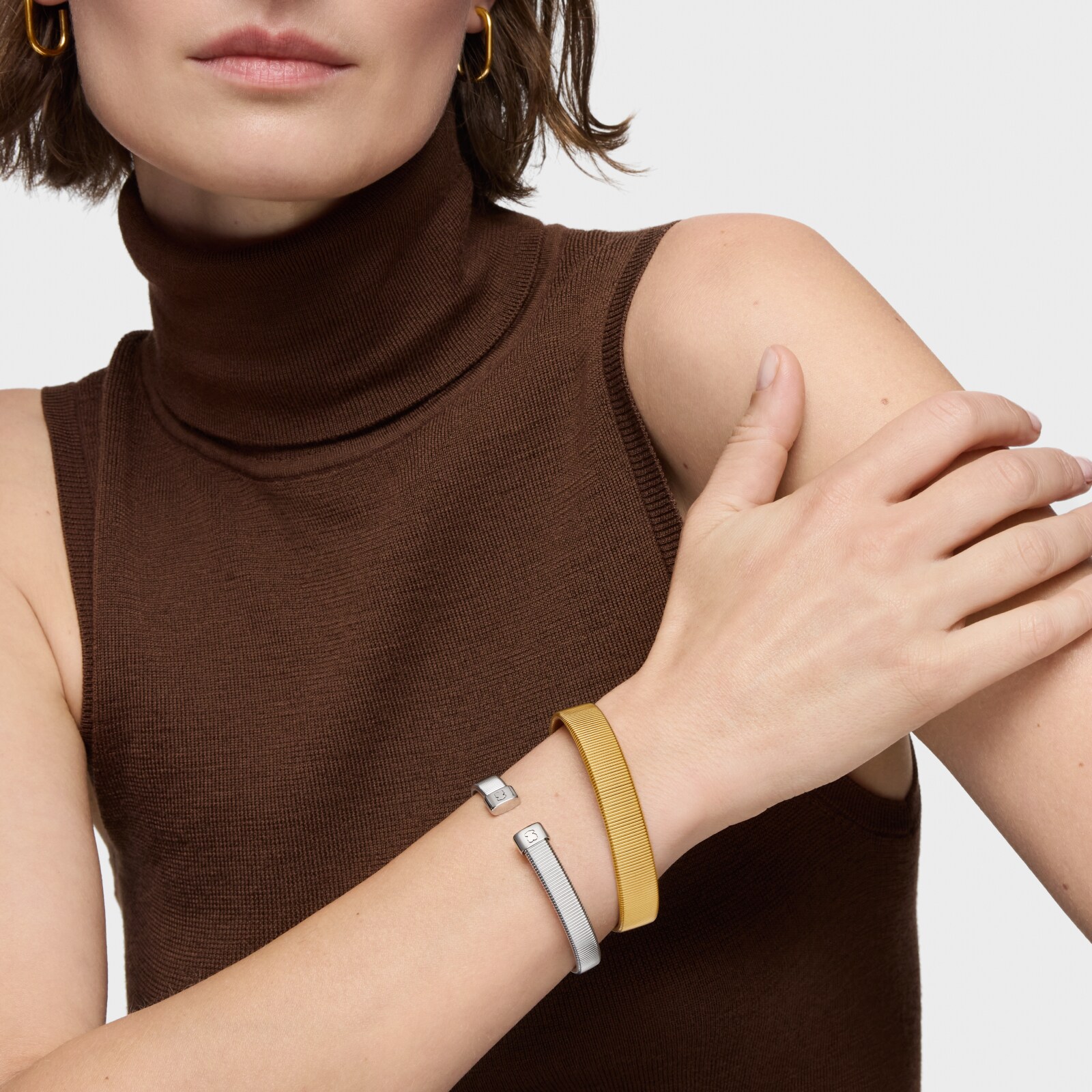 PULSERA ESCLAVA DE ACERO DORADO 12 MM BULEVARD - 6
