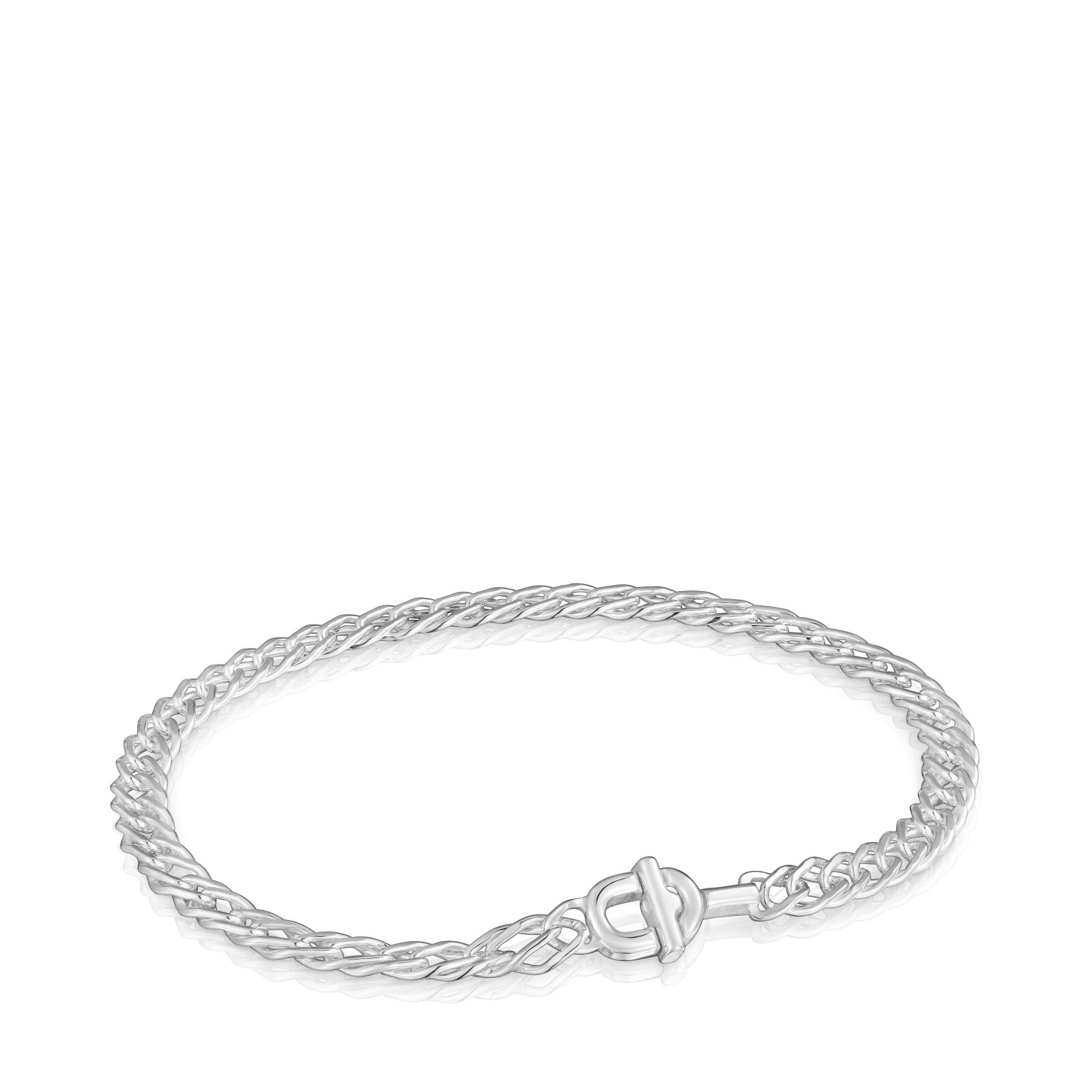 PULSERA DOBLE BARBADA DE PLATA TOUS MANIFESTO - 1
