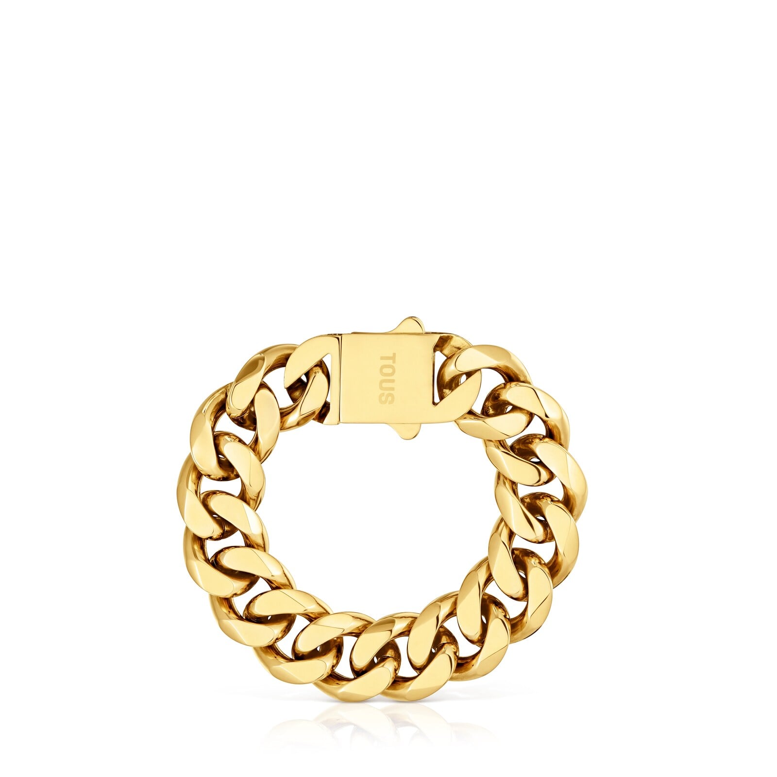 PULSERA CADENA BARBADA DE ACERO EN COLOR DORADO TOUS BASICS - 2