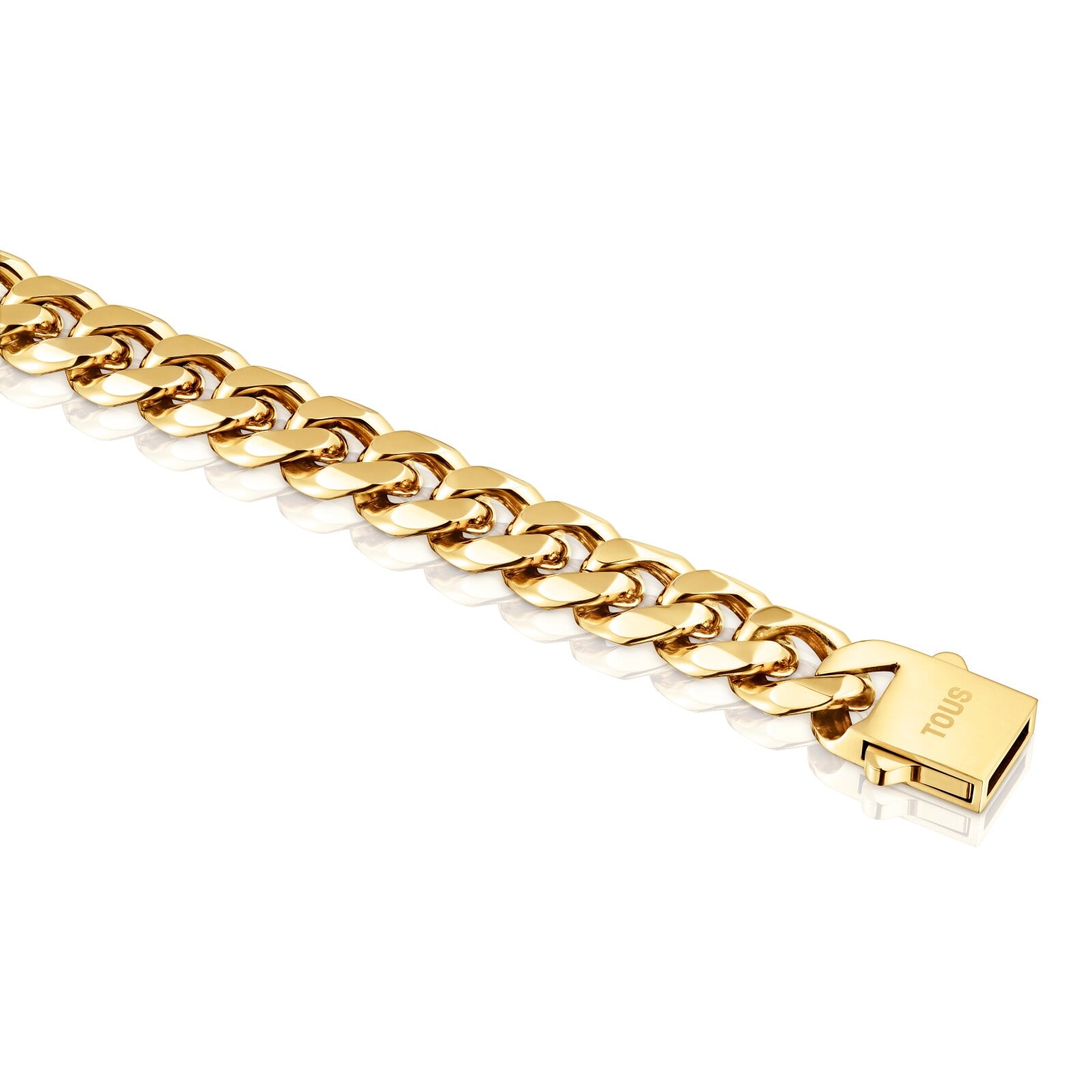 PULSERA CADENA BARBADA DE ACERO EN COLOR DORADO TOUS BASICS - 3