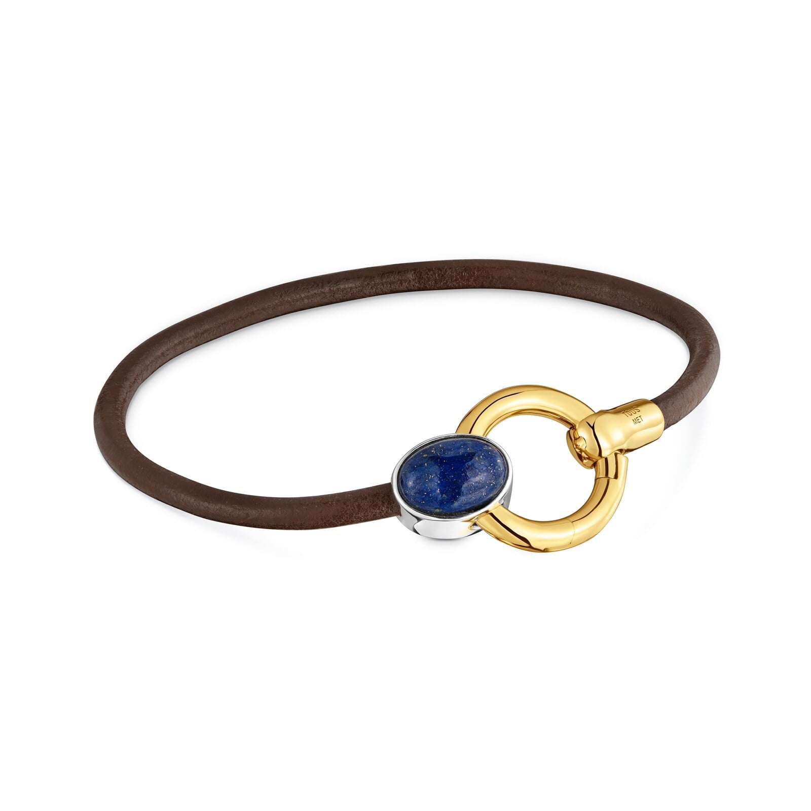 PULSERA BICOLOR CON CALCEDONIA Y CORDÓN DE PIEL TOUS GEM POWER - 1