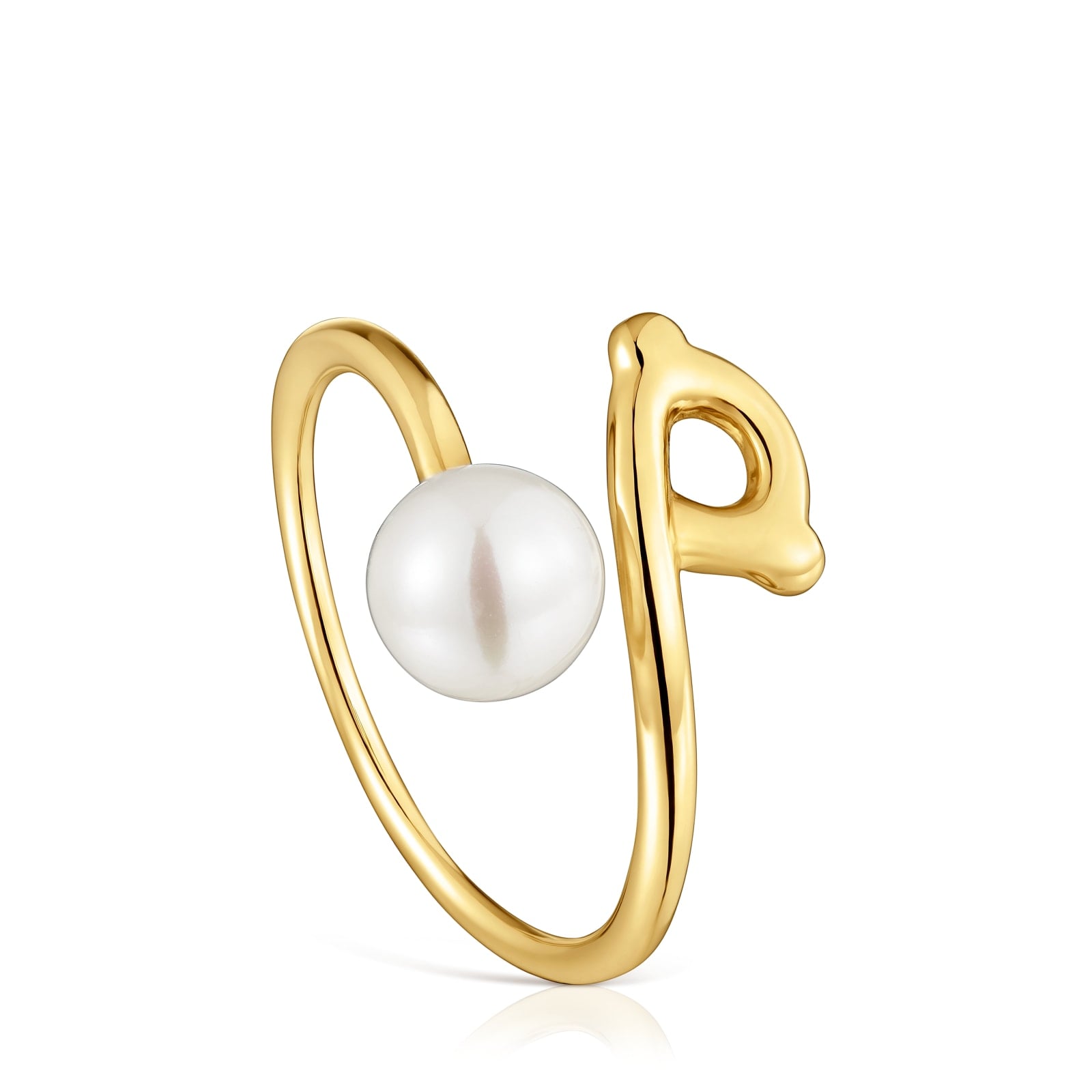 ANILLO DE ORO 9 KT MOTIVO OSO Y PERLA CULTIVADA TOUS INFINITY - 1