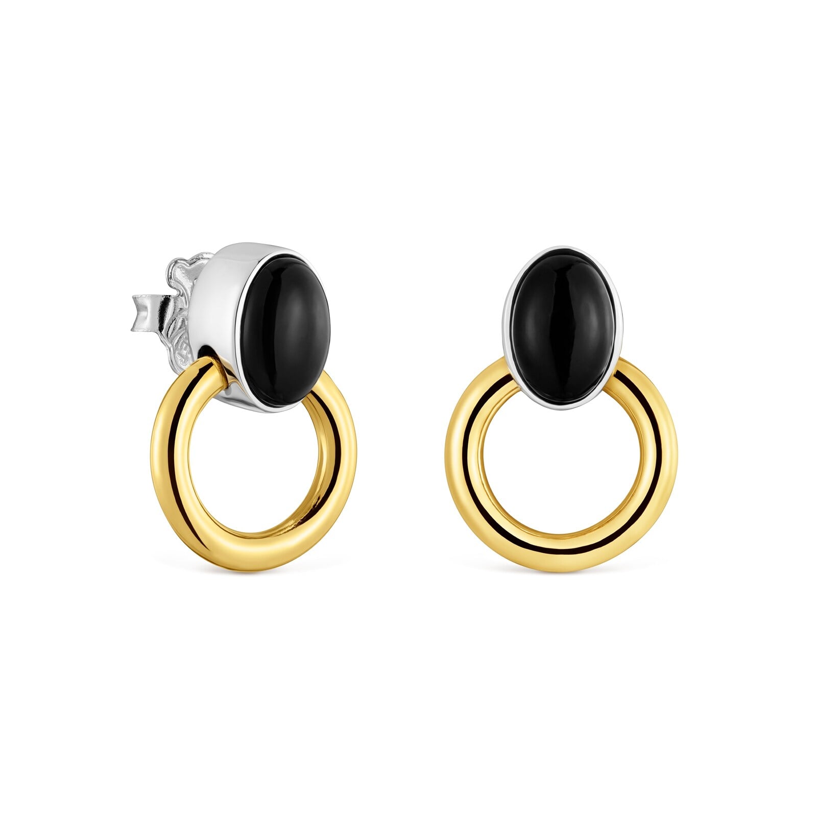 ARETES ARO BICOLOR CON ÓNIX TOUS GEM POWER - 1