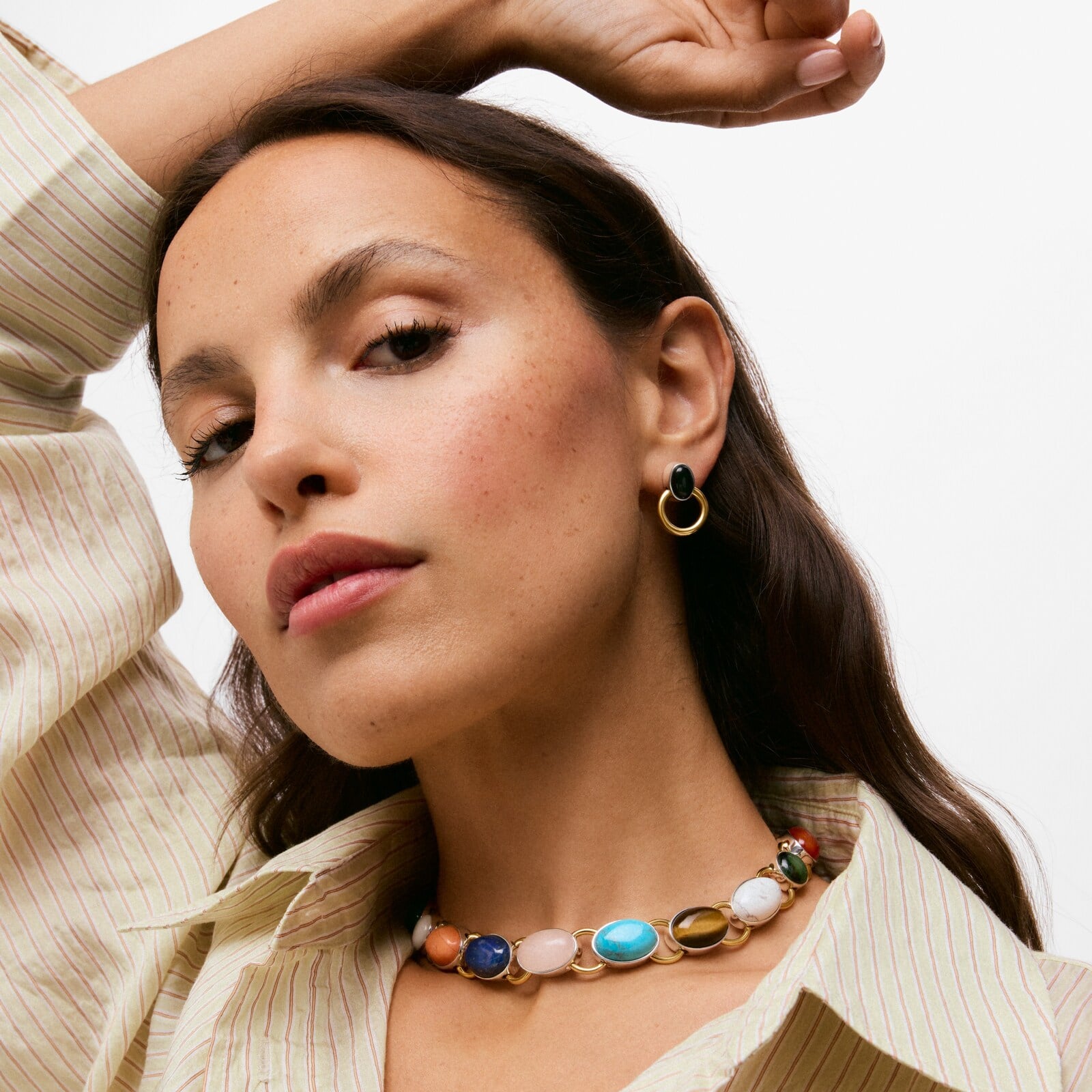 ARETES ARO BICOLOR CON ÓNIX TOUS GEM POWER - 5