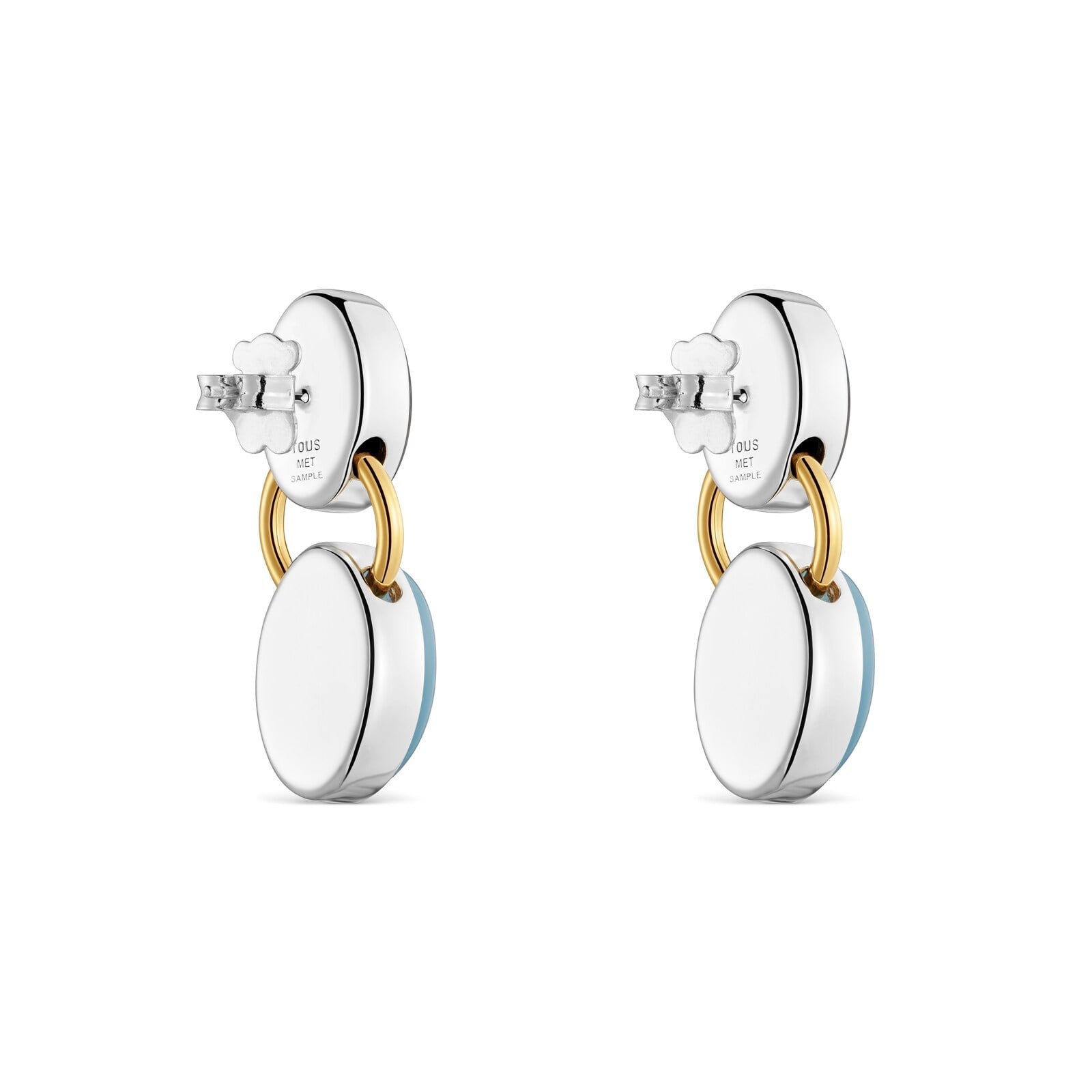 ARETES BICOLOR CON OJO DE TIGRE TOUS GEM POWER - 3