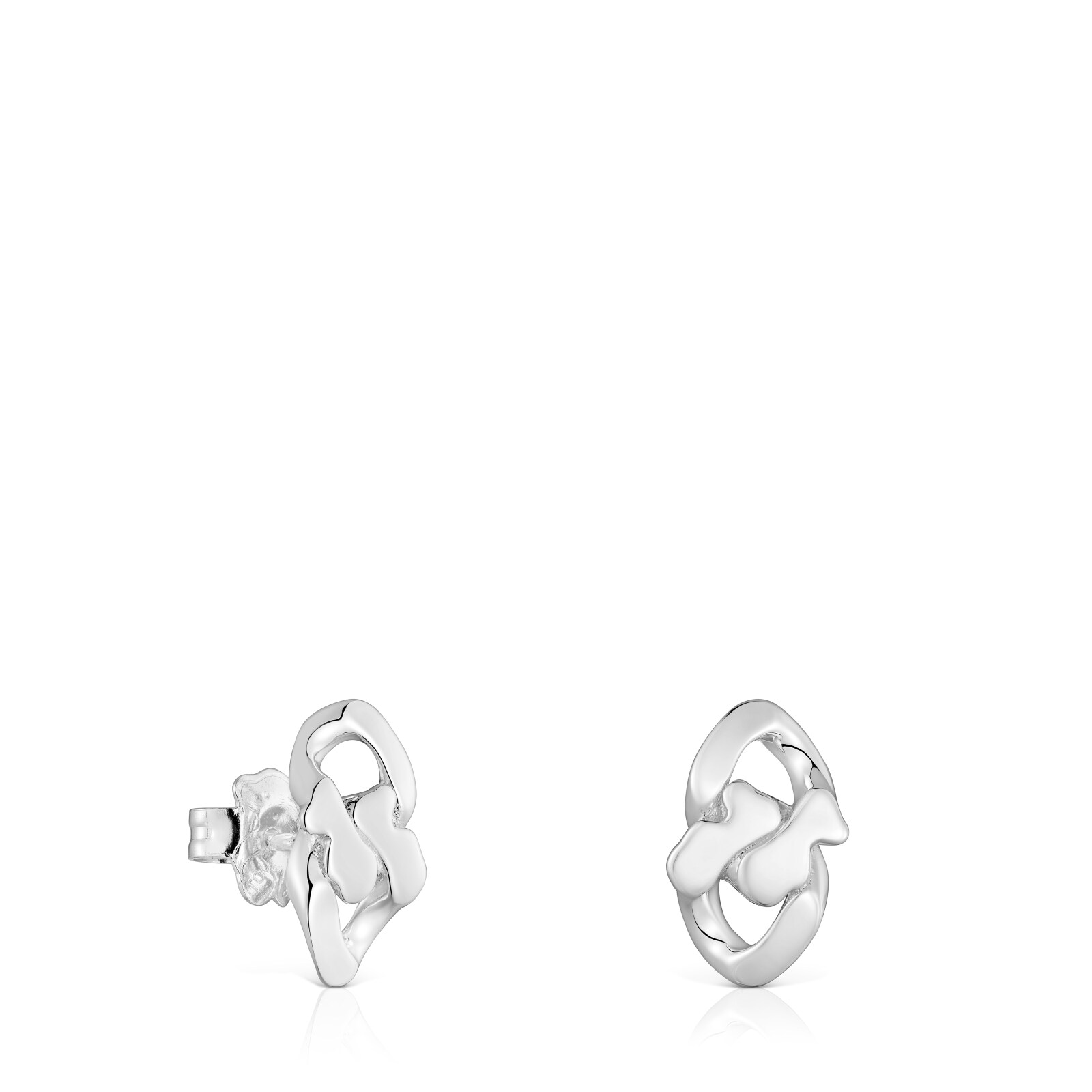 ARETES DE PLATA BEAR'S CHAIN - 1
