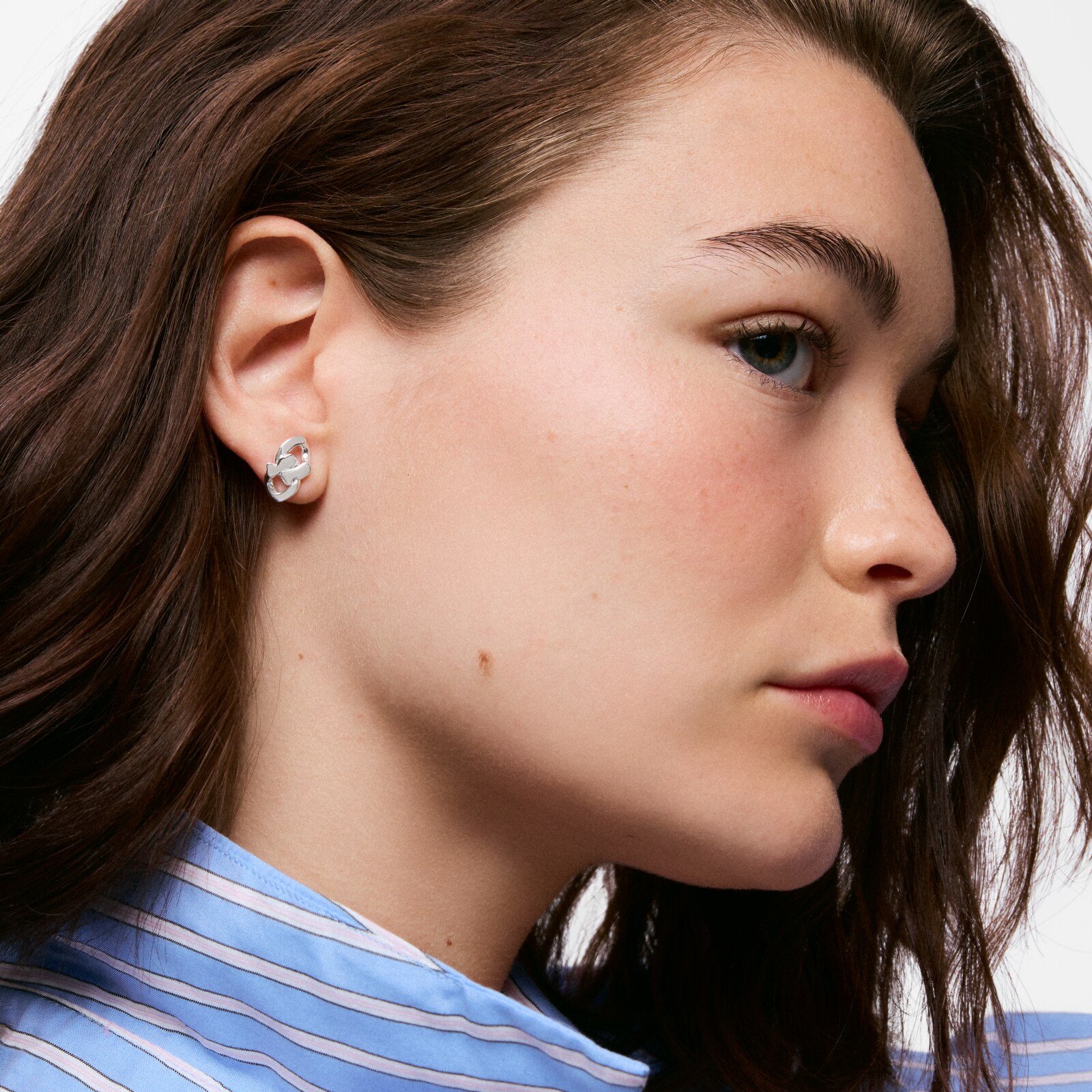 ARETES DE PLATA BEAR'S CHAIN - 4