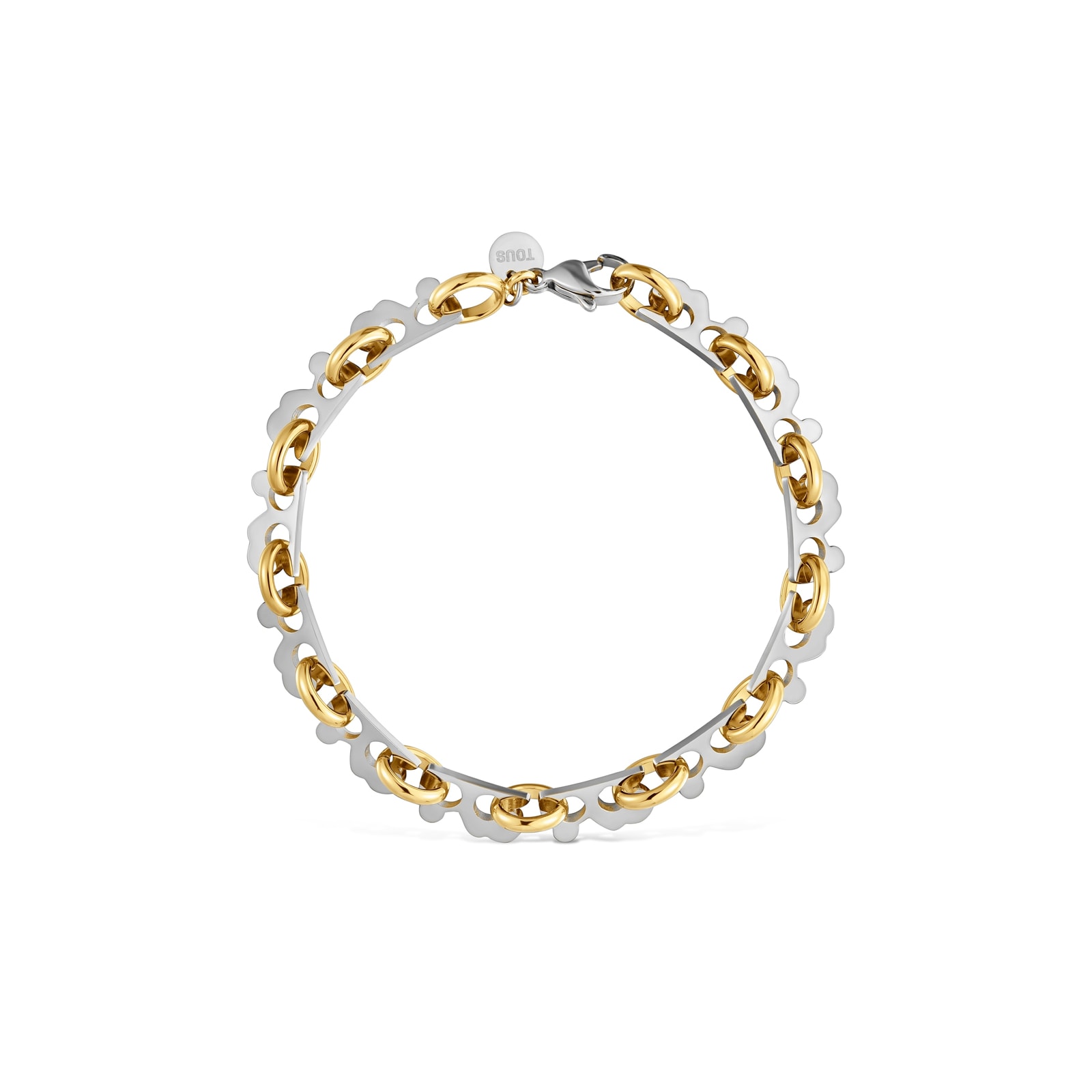 PULSERA DE ACERO BICOLOR TOUS HALF BEAR - 1