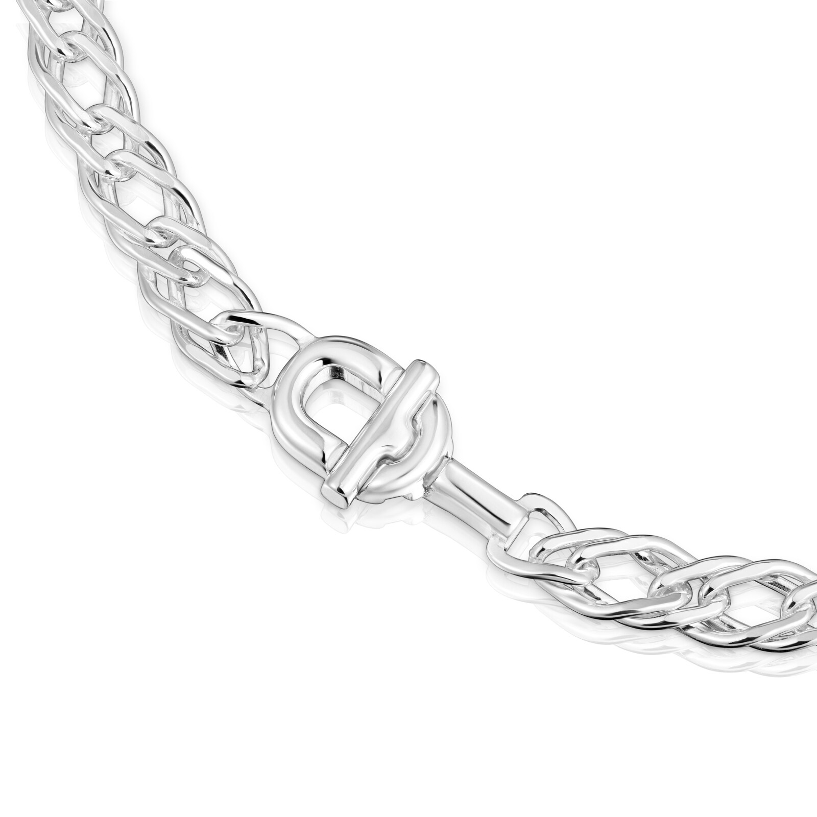 COLLAR CADENA DOBLE BARBADA DE PLATA TOUS MANIFESTO - 2