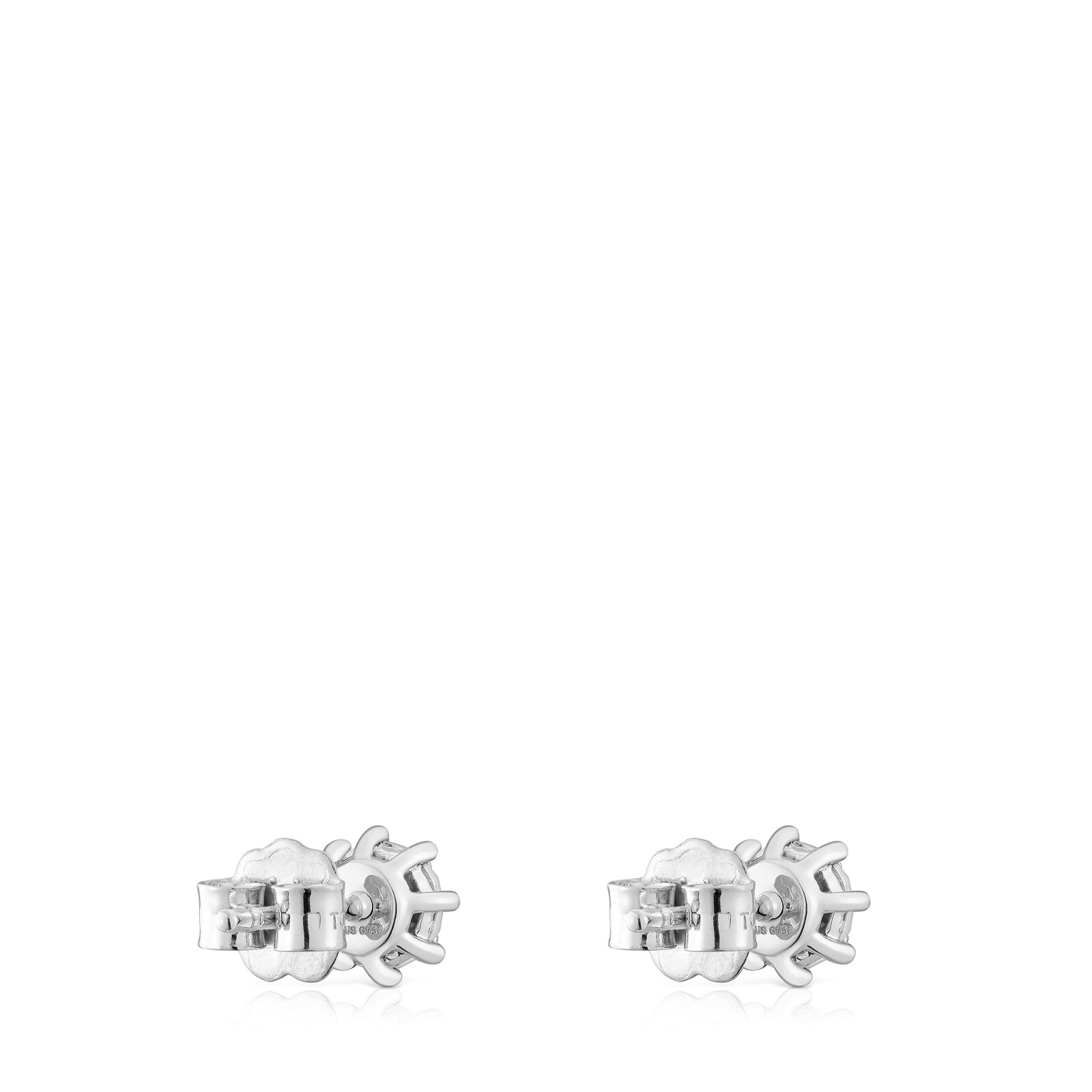 ARETES PEQUEÑOS DE ORO BLANCO Y DIAMANTES 0,20 CT LES CLASSIQUES - 3