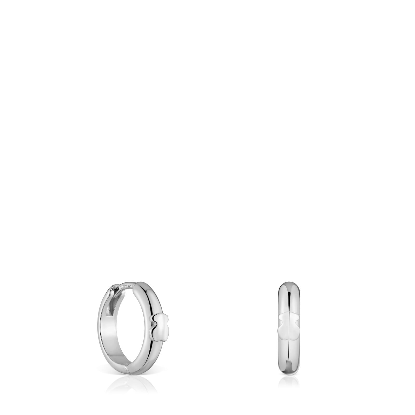 ARETES ARO CON OSO DE PLATA 12 MM TOUS BASICS - 1