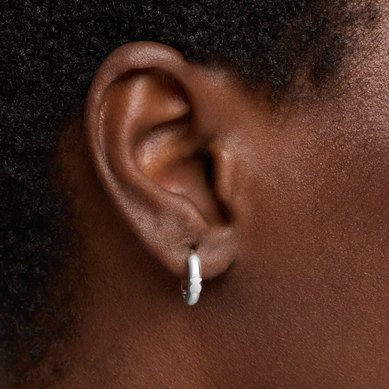 ARETES ARO CON OSO DE PLATA 12 MM TOUS BASICS - 4