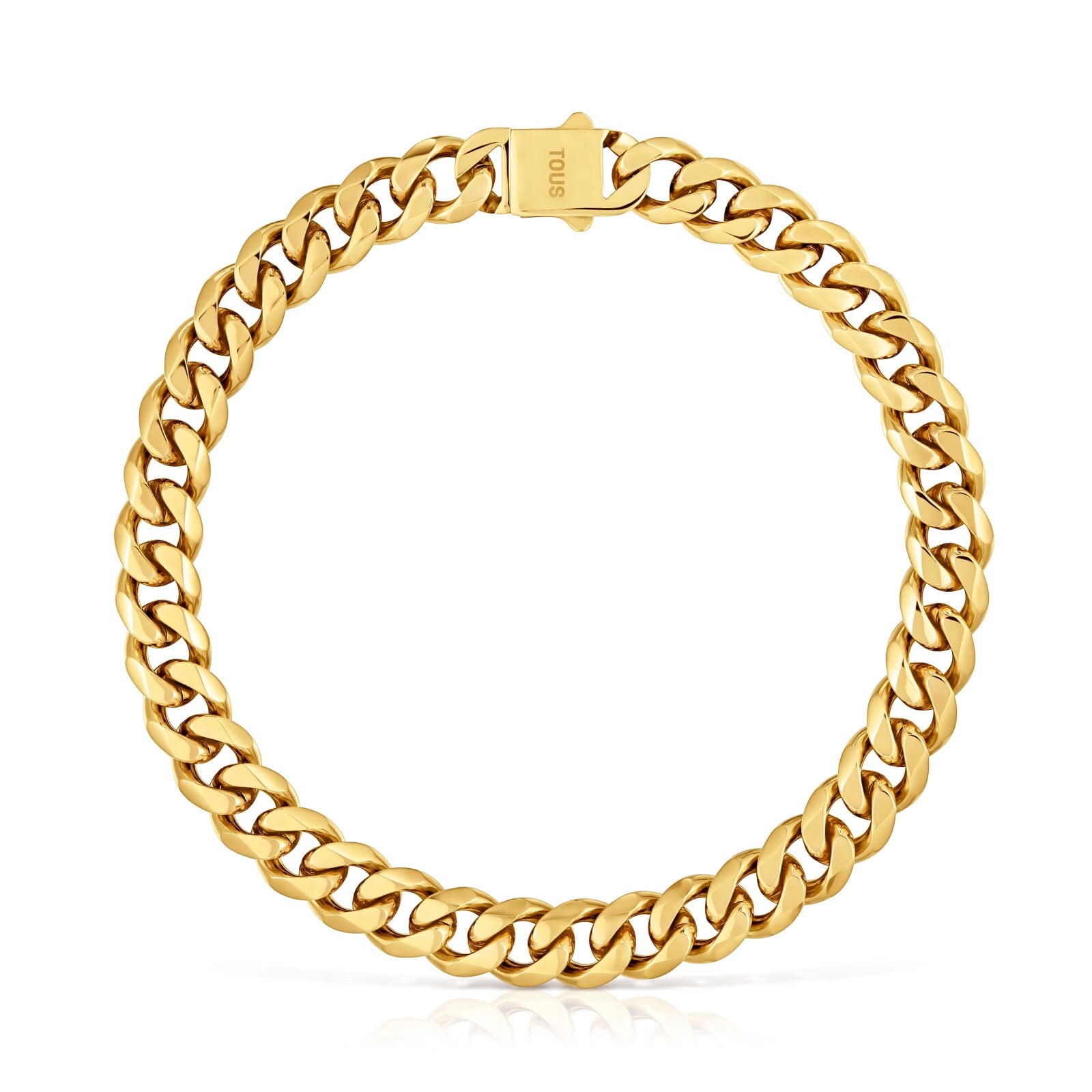 COLLAR CADENA BARBADA DE ACERO EN COLOR DORADO TOUS BASICS - 1