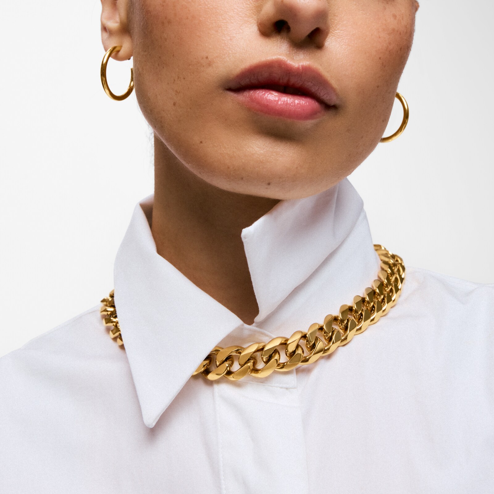 COLLAR CADENA BARBADA DE ACERO EN COLOR DORADO TOUS BASICS - 4