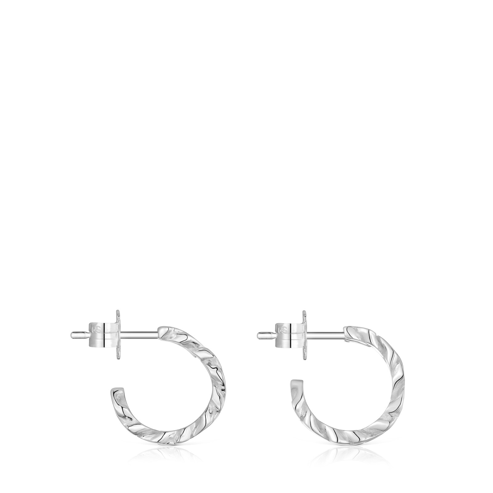 ARETES DE ARO DE PLATA 27 MM BEAR'S CHAIN - 2