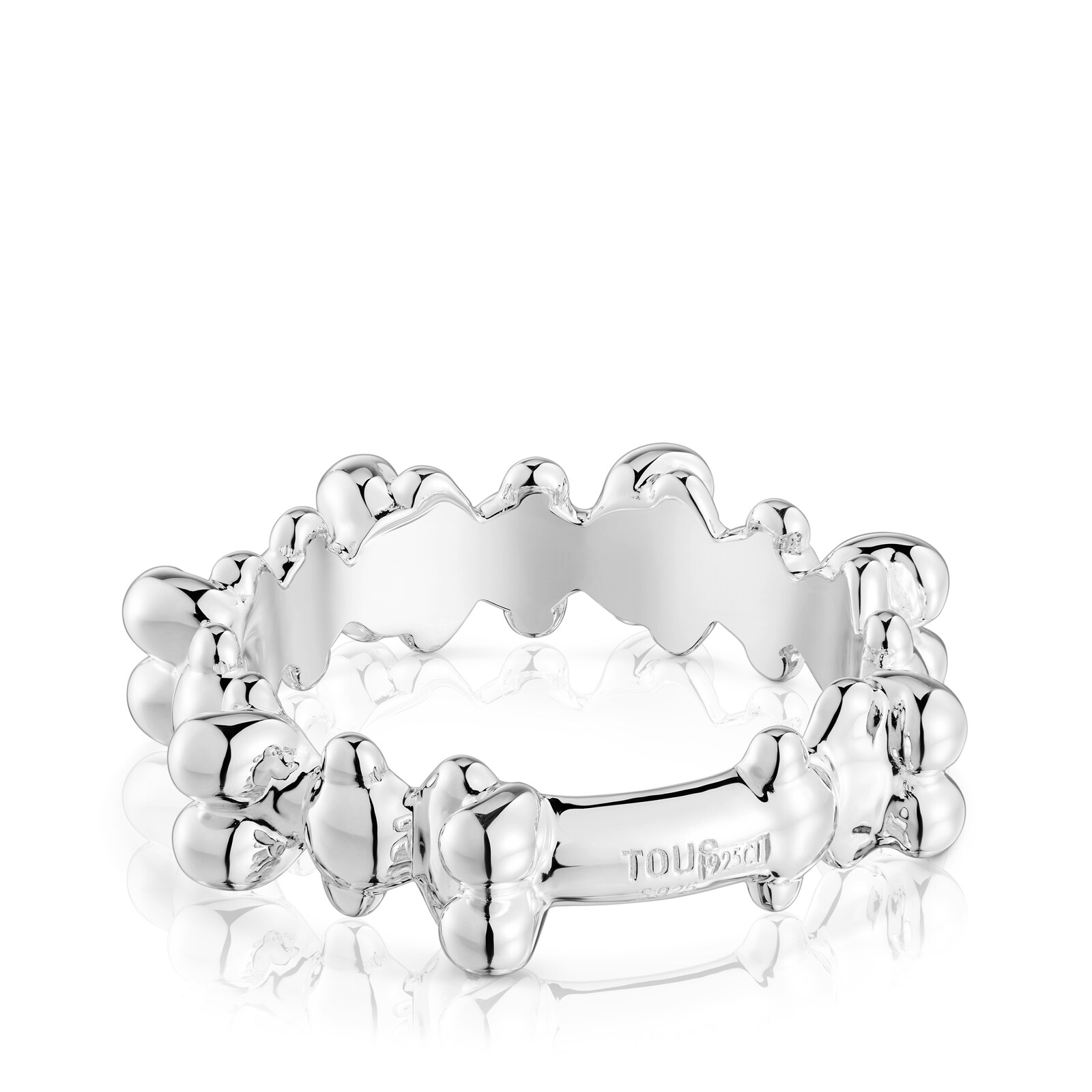 ANILLO MEDIANO DE PLATA MOTIVOS OSO BOLD BEAR - 2