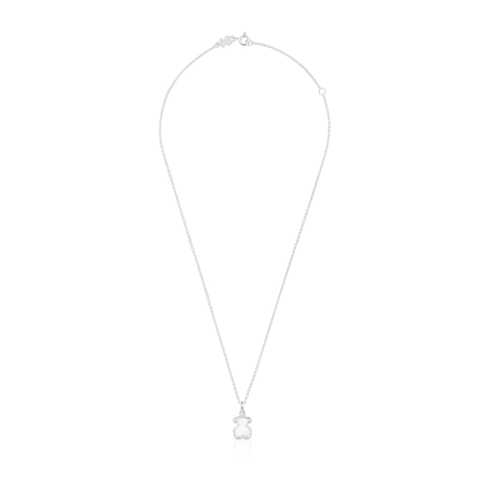 COLLAR CORTO DE PLATA Y METACRILATO BLANCO GALAXY - 1