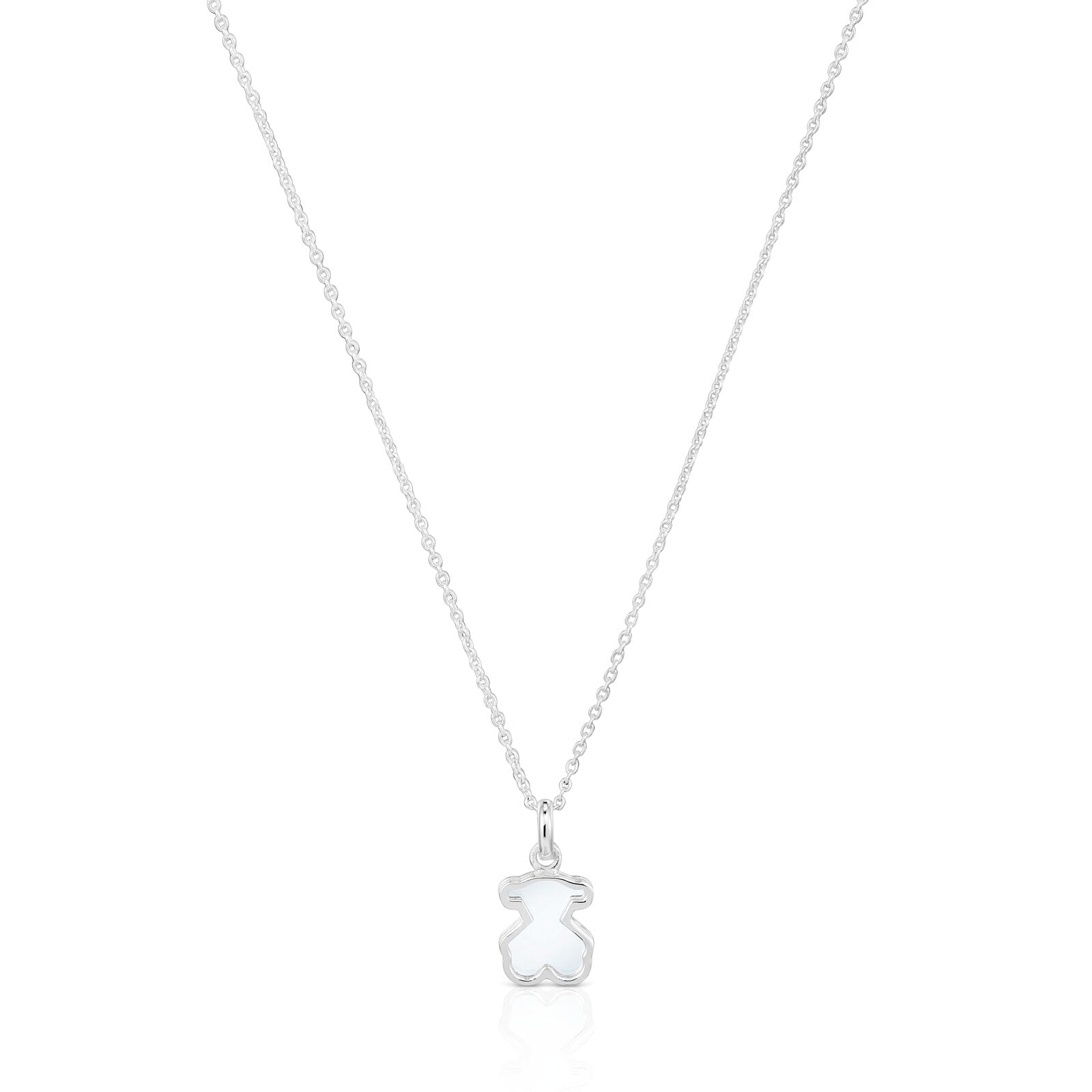 COLLAR CORTO DE PLATA Y METACRILATO BLANCO GALAXY - 2
