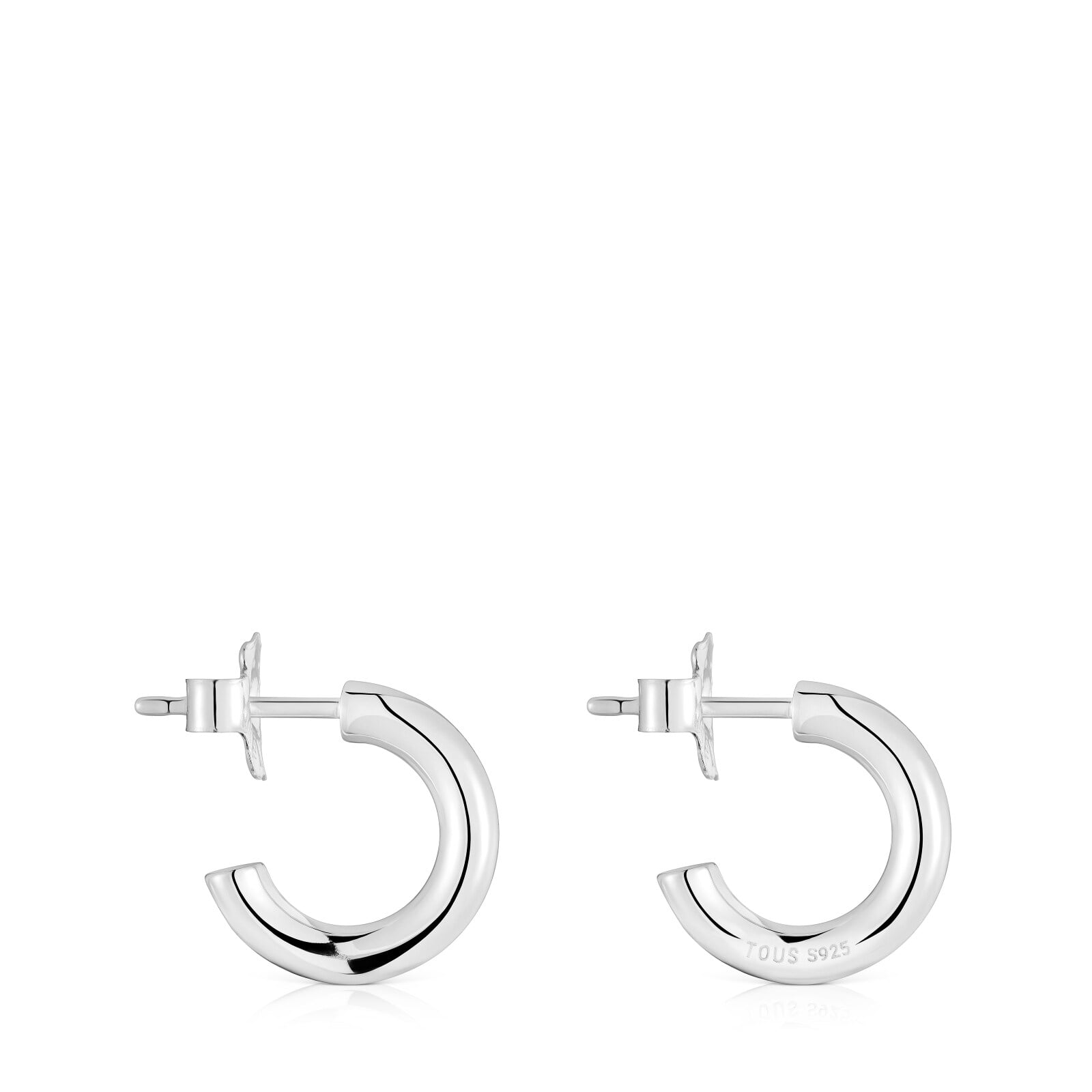 ARETES ARO CORTOS DE PLATA 8 MM BASICOS - 2