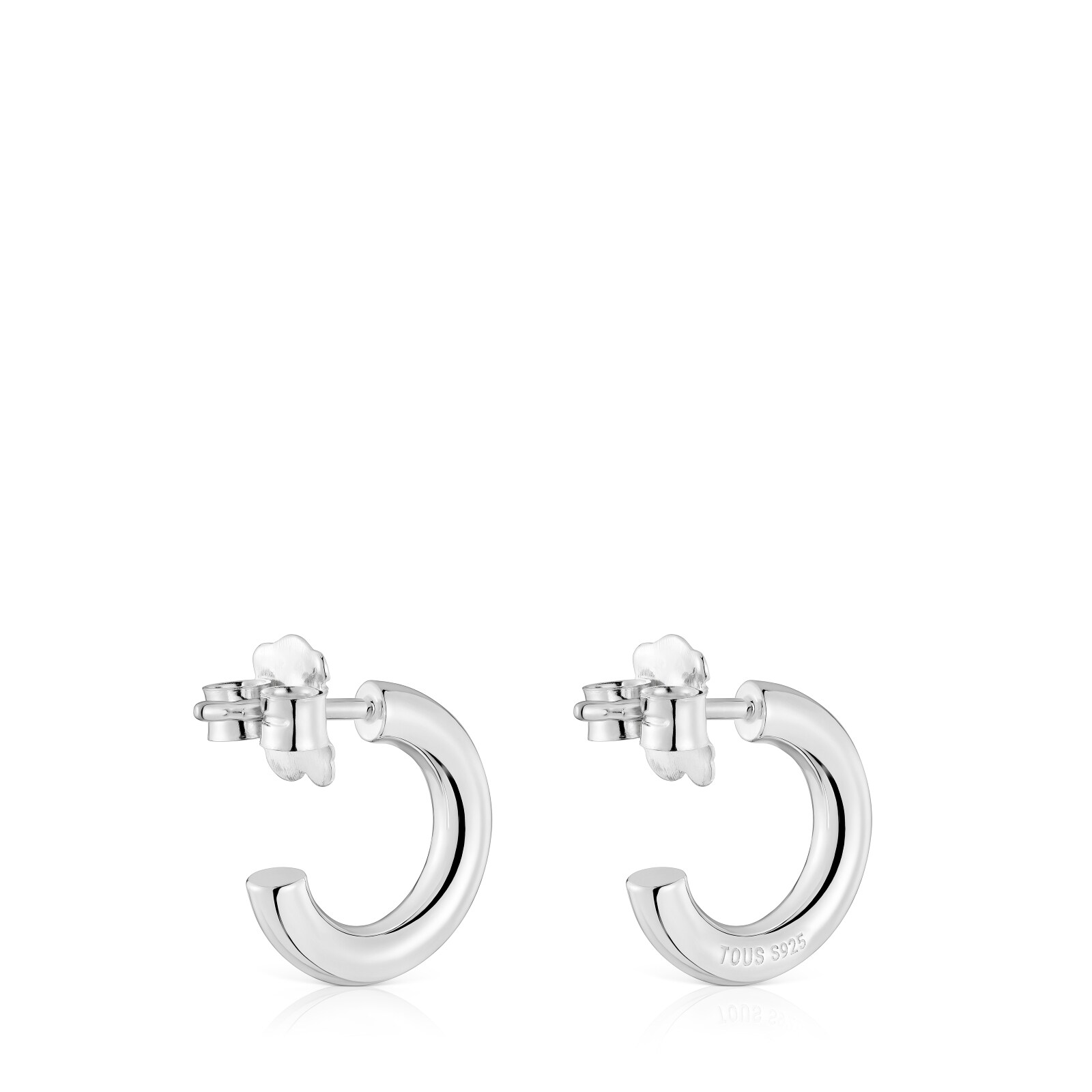 ARETES ARO CORTOS DE PLATA 8 MM BASICOS - 3