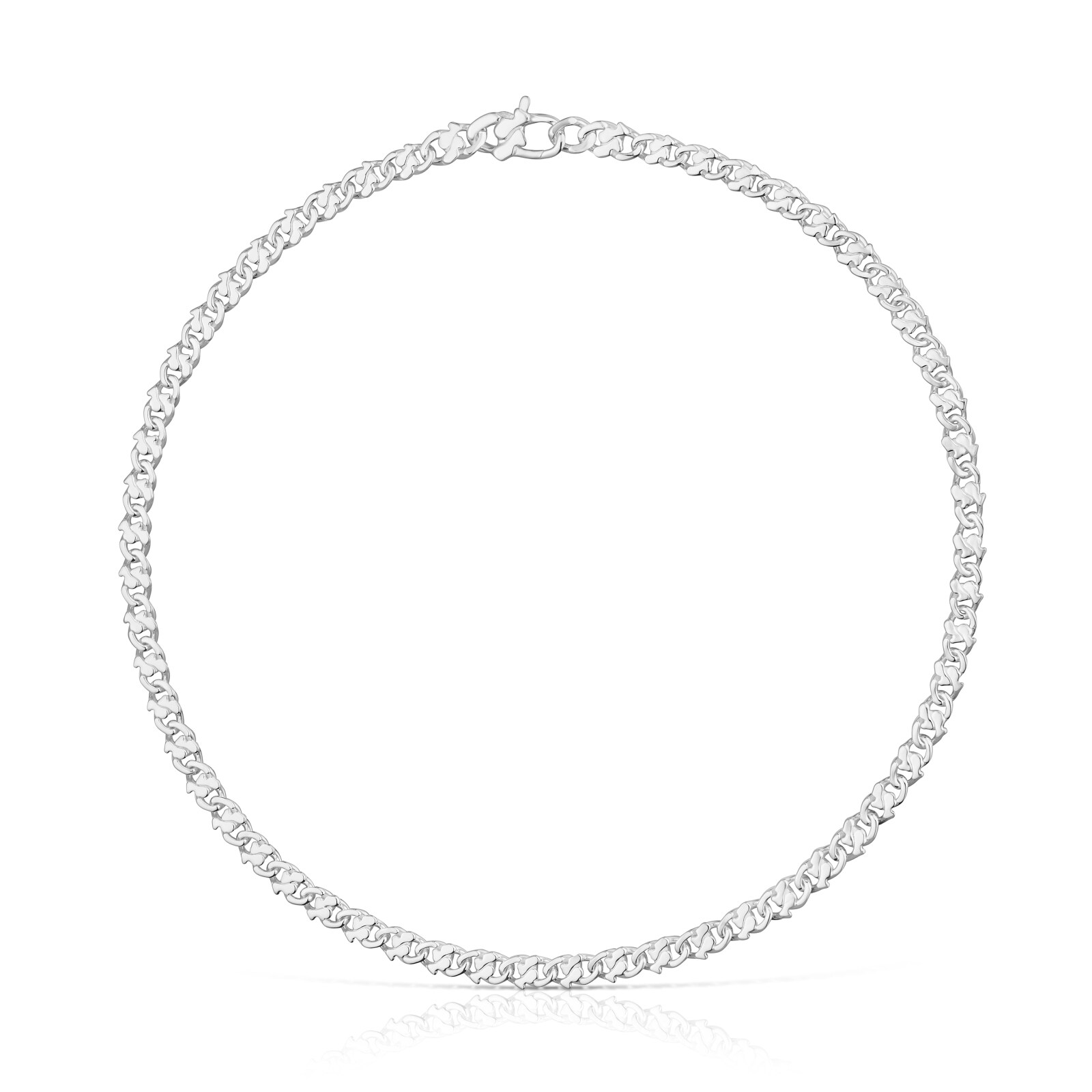 COLLAR CADENA CORTO DE PLATA 9 MM BEAR'S CHAIN - 1