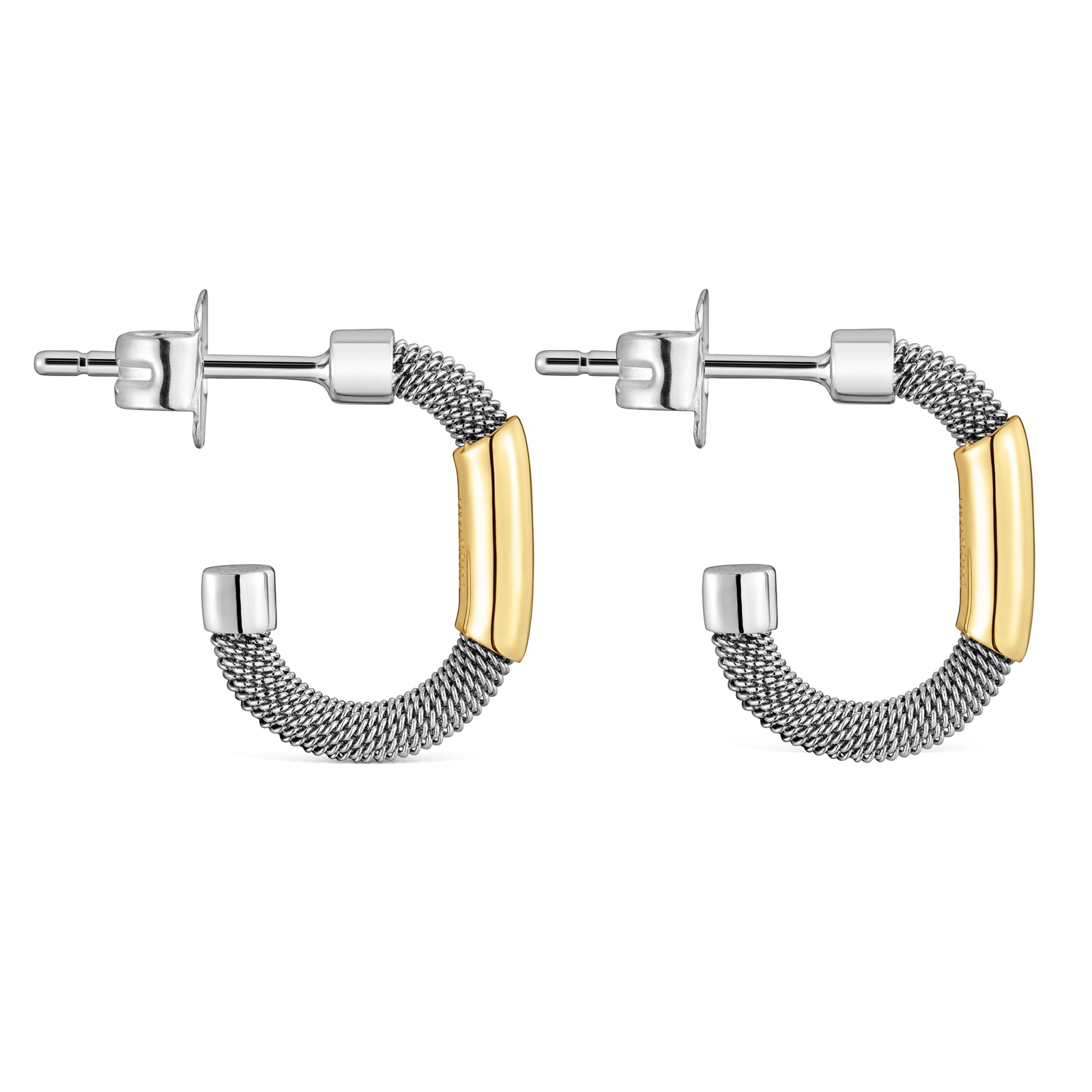 ARETES ARO DE ACERO Y ORO 14 KT TOUS UNLOCK - 3