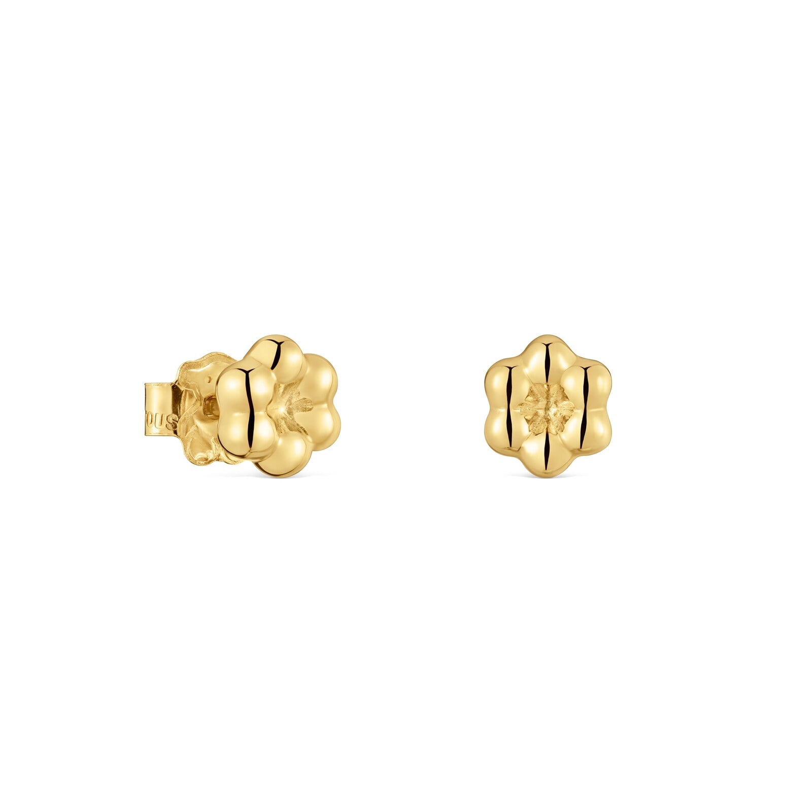 ARETES FLOR CON BAÑO DE ORO 18 KT SOBRE PLATA TOUS 15 MM BOLD MOTIF - 1