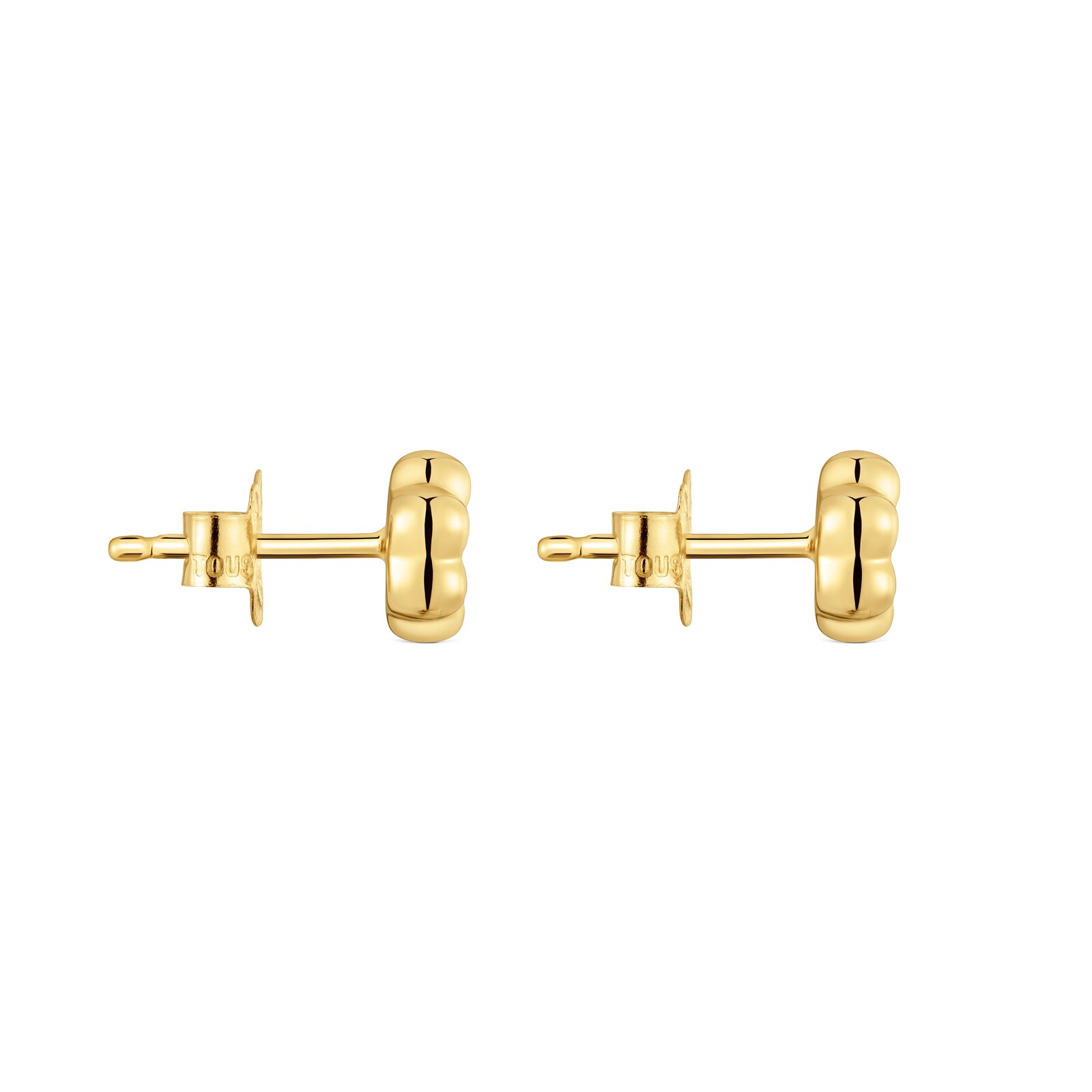ARETES FLOR CON BAÑO DE ORO 18 KT SOBRE PLATA TOUS 15 MM BOLD MOTIF - 2