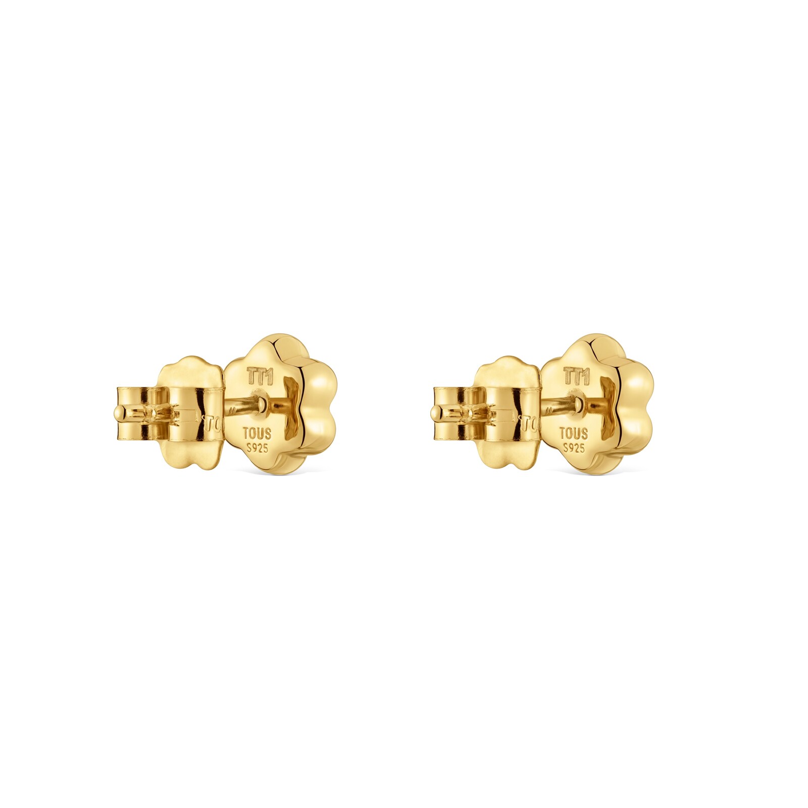 ARETES FLOR CON BAÑO DE ORO 18 KT SOBRE PLATA TOUS 15 MM BOLD MOTIF - 3