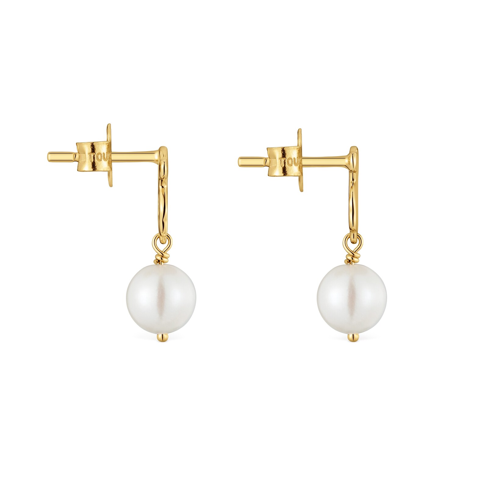 ARETES OSO DE ORO 9 KT Y PERLAS CULTIVADAS TOUS SILUETA - 3