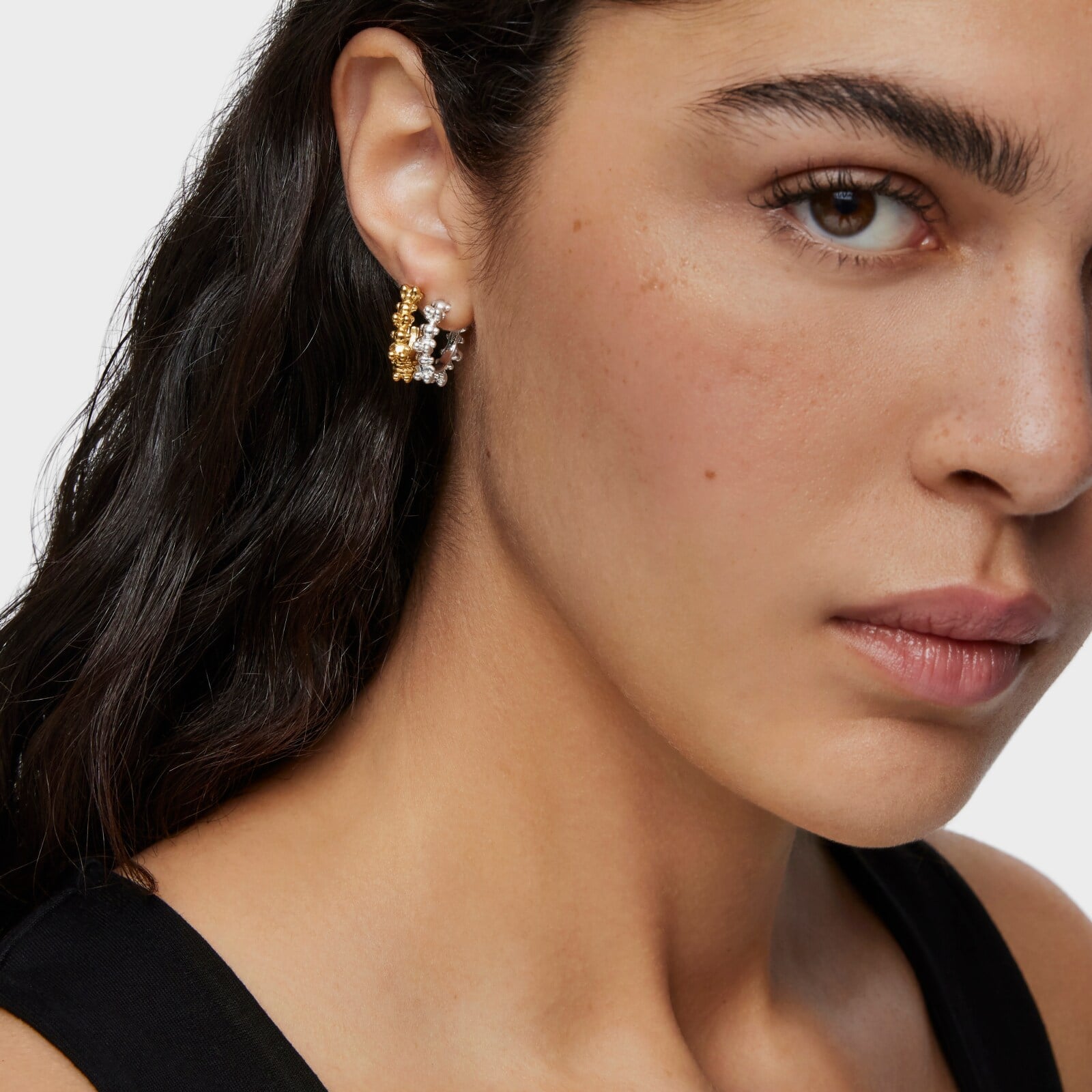 ARETES DE ARO DE PLATA 12 MM BOLD BEAR - 5