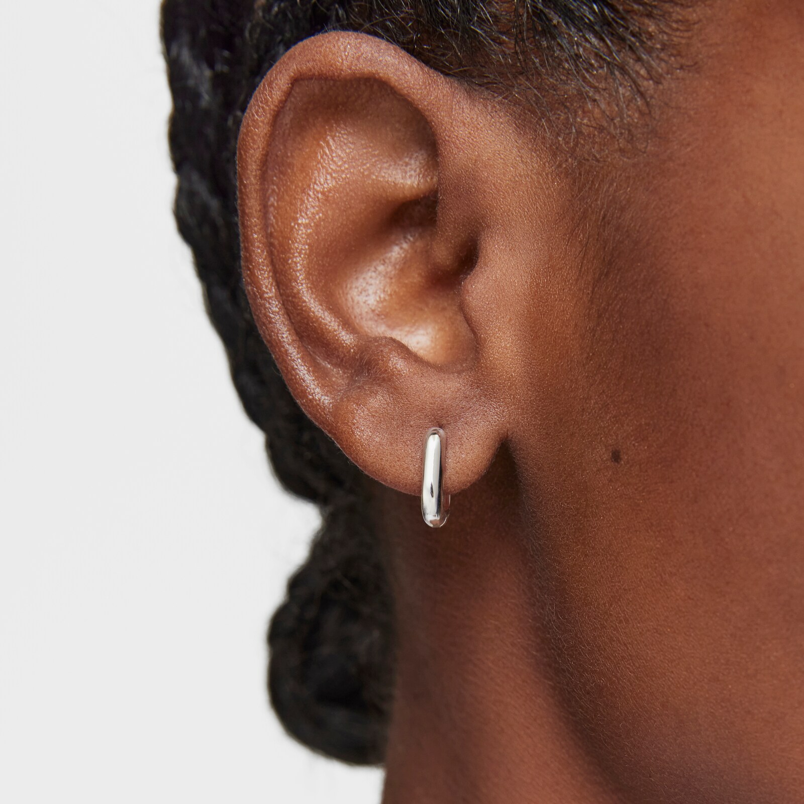 ARETES ARO CORTOS DE PLATA 12 MM BASICOS - 4