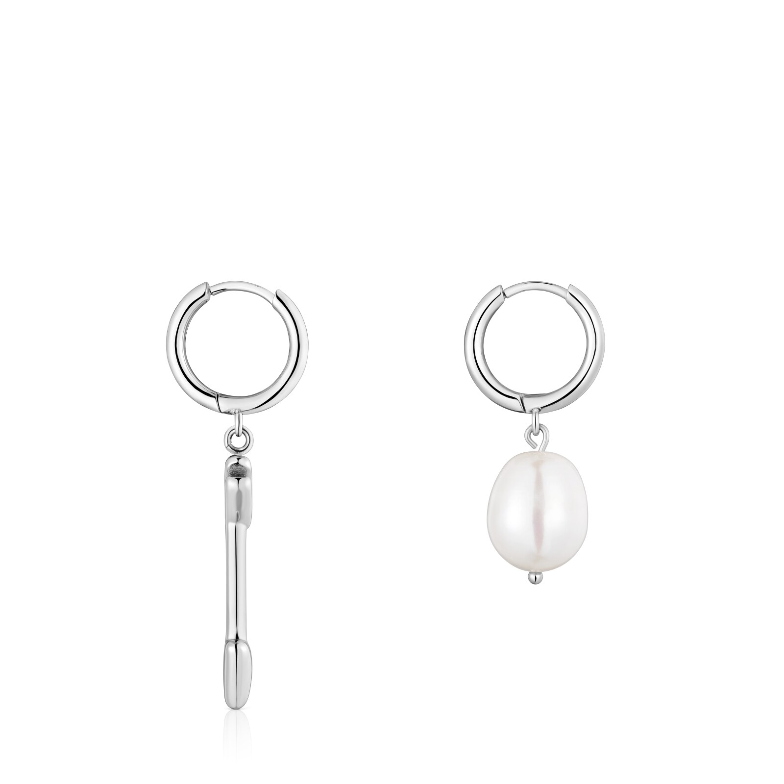 ARETES DE ARO DE ACERO, PERLA CULTIVADA Y MOTIVO FLECHA TOUS CHARMING - 3
