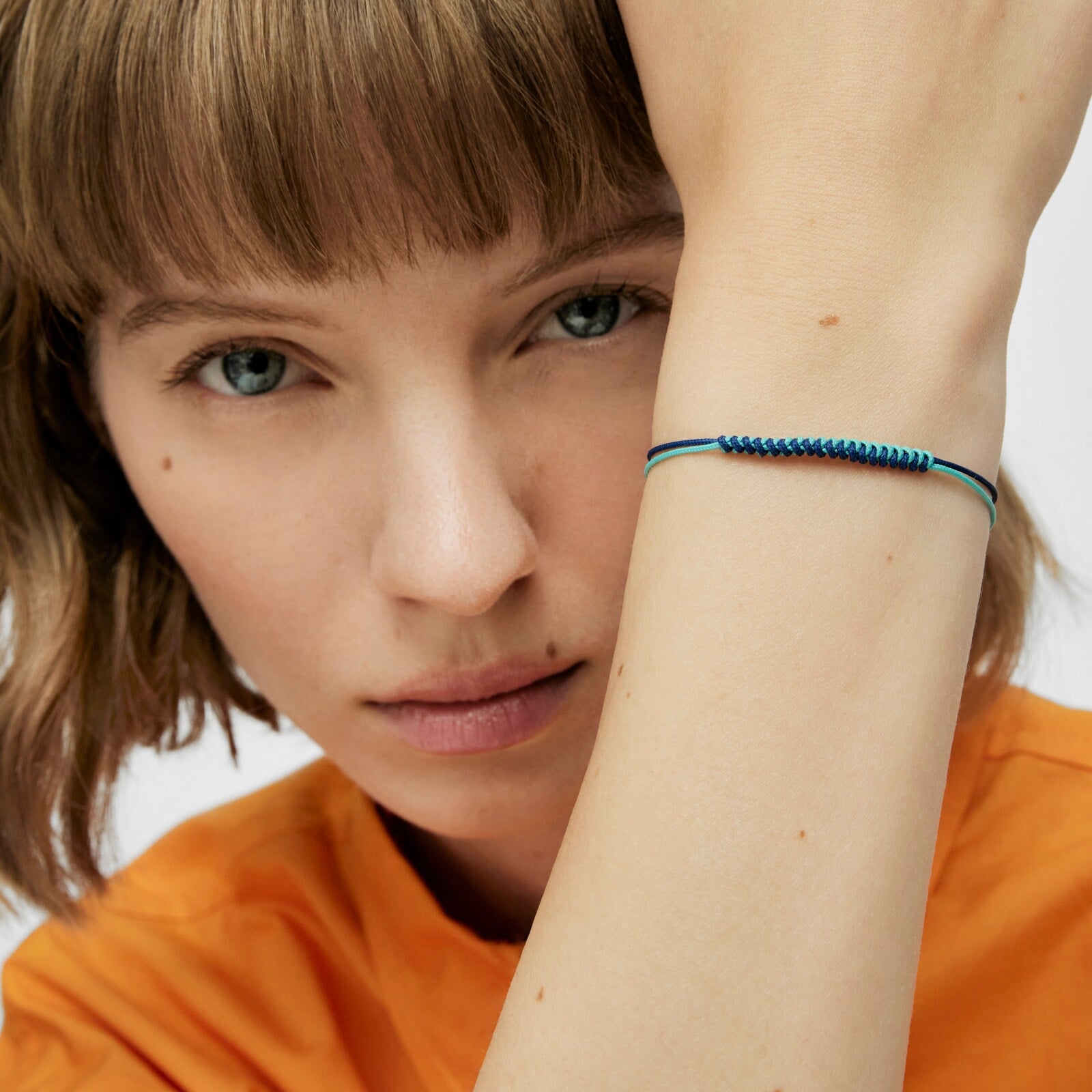 PULSERA DE CORDÓN TURQUESA Y AZUL TOUS CON OSO DE PLATA BOLD BEAR - 5