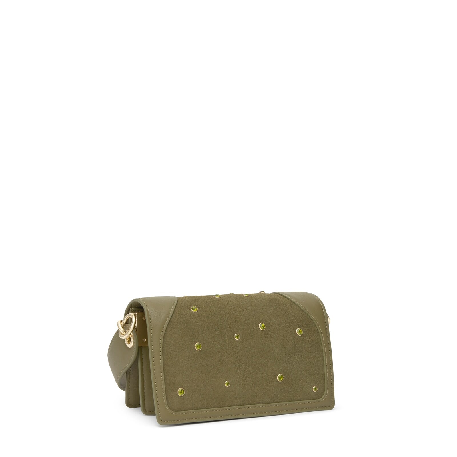 BANDOLERA PEQUEÑA VERDE OLIVA TOUS AUDREE STRASS - 2