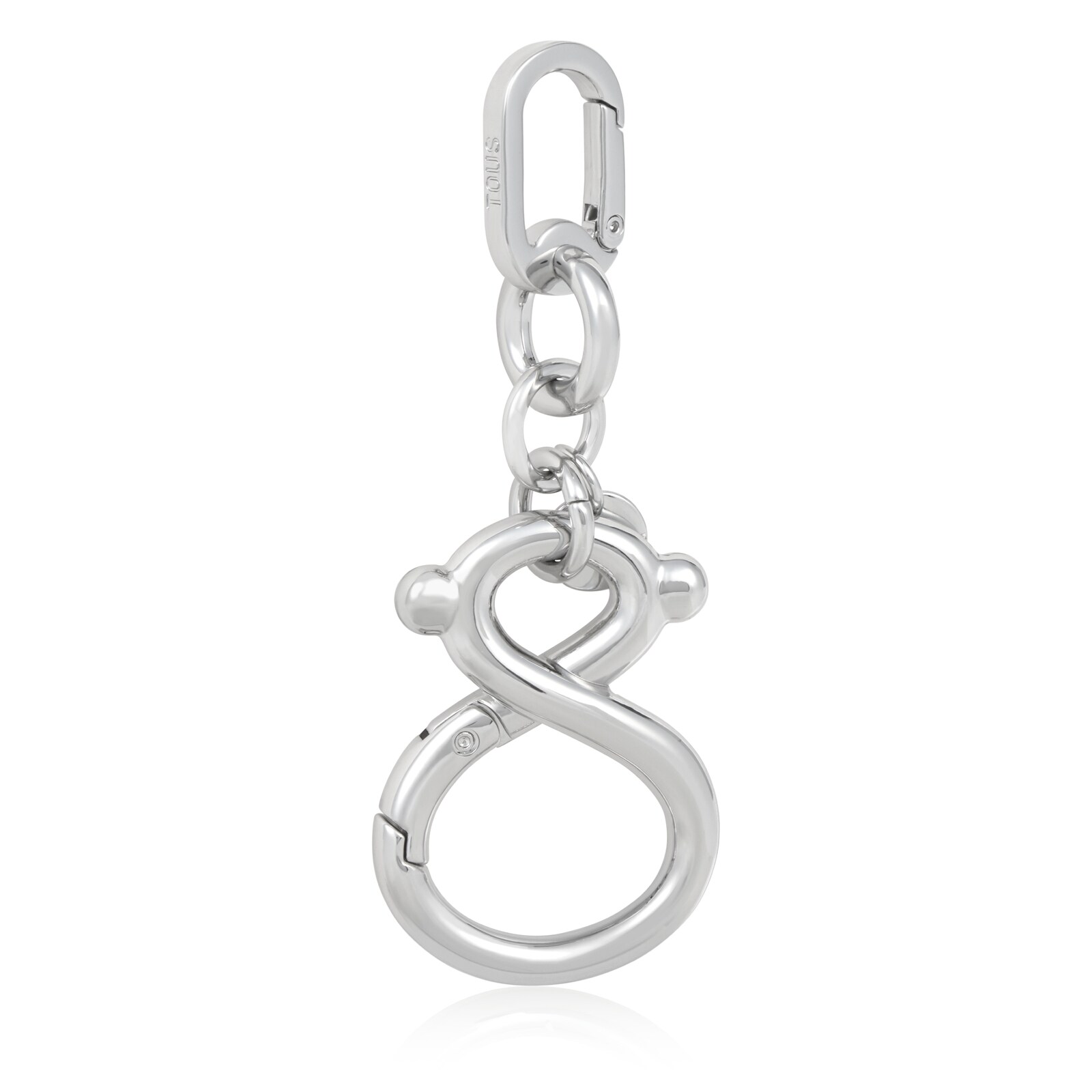 LLAVERO PLATEADO OSO Y LOGO TOUS INFINITY - 1