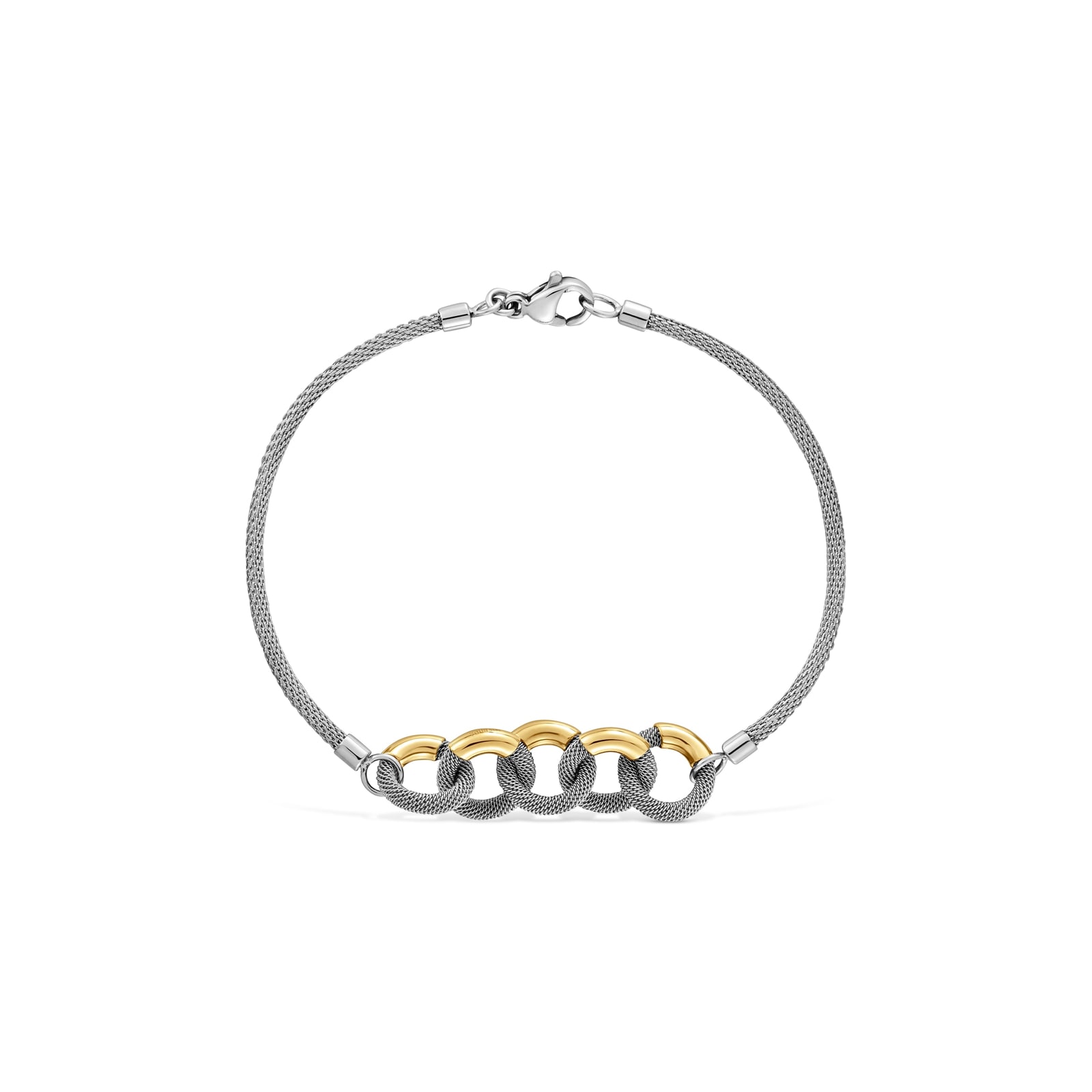 PULSERA DE ACERO Y ORO 14 KT TOUS UNLOCK - 2