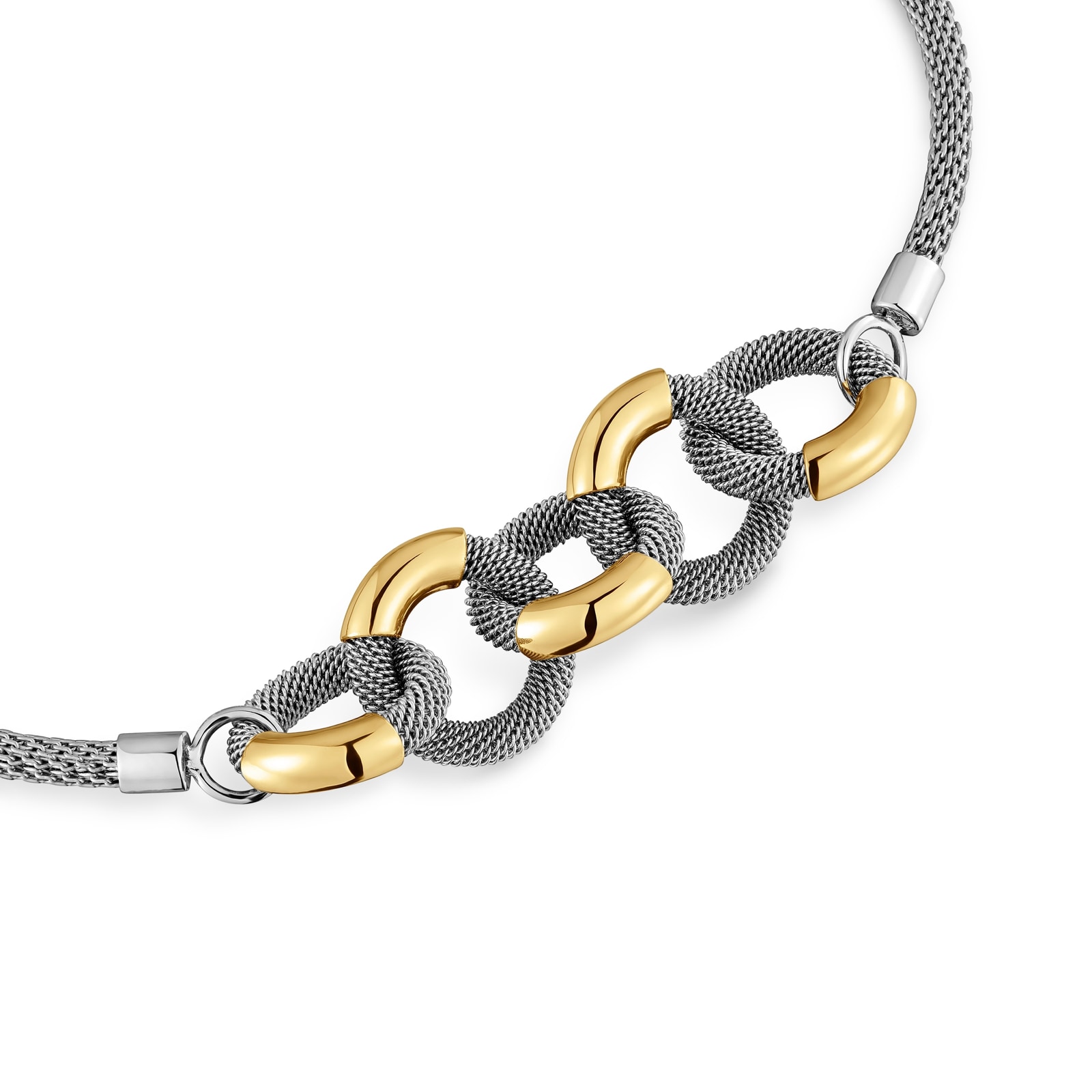 PULSERA DE ACERO Y ORO 14 KT TOUS UNLOCK - 3