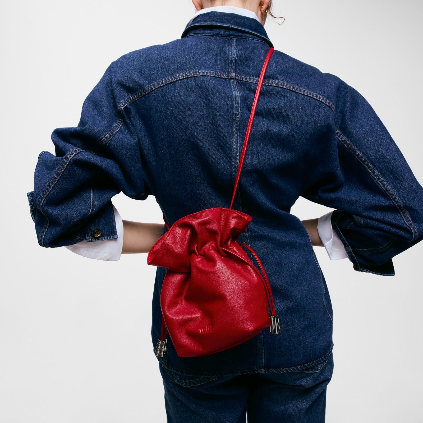 BOLSO BOMBONERA ROJA PEQUEÑA DE PIEL TOUS HERITAGE - 4